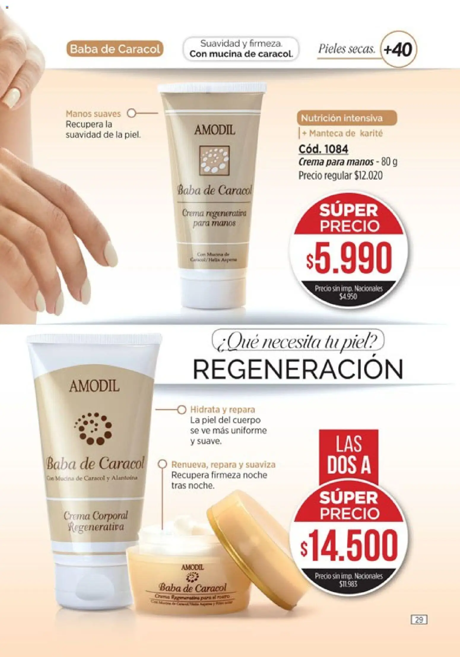 Catálogo Amodil Campaña 14 │ válido desde el 07/08/2026 | Página: 29 | Productos: Manteca de karité, Crema para manos, Manteca, Crema