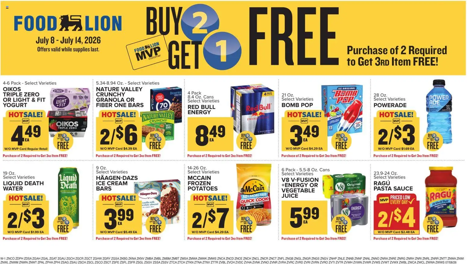 Food Lion Weekly Ad - valid from 07/08/2026 | Page: 15 | Products: Juice, Pasta, Water, Sauce