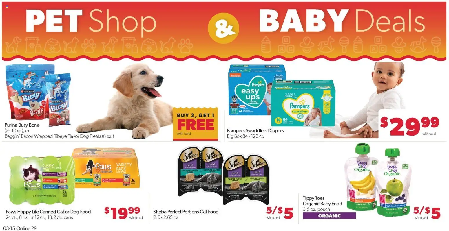 Family Fare Weekly Ad - valid from 15.03.2026 | Page: 13 | Products: Dog Treats, Cat Food, Underwear, Seafood