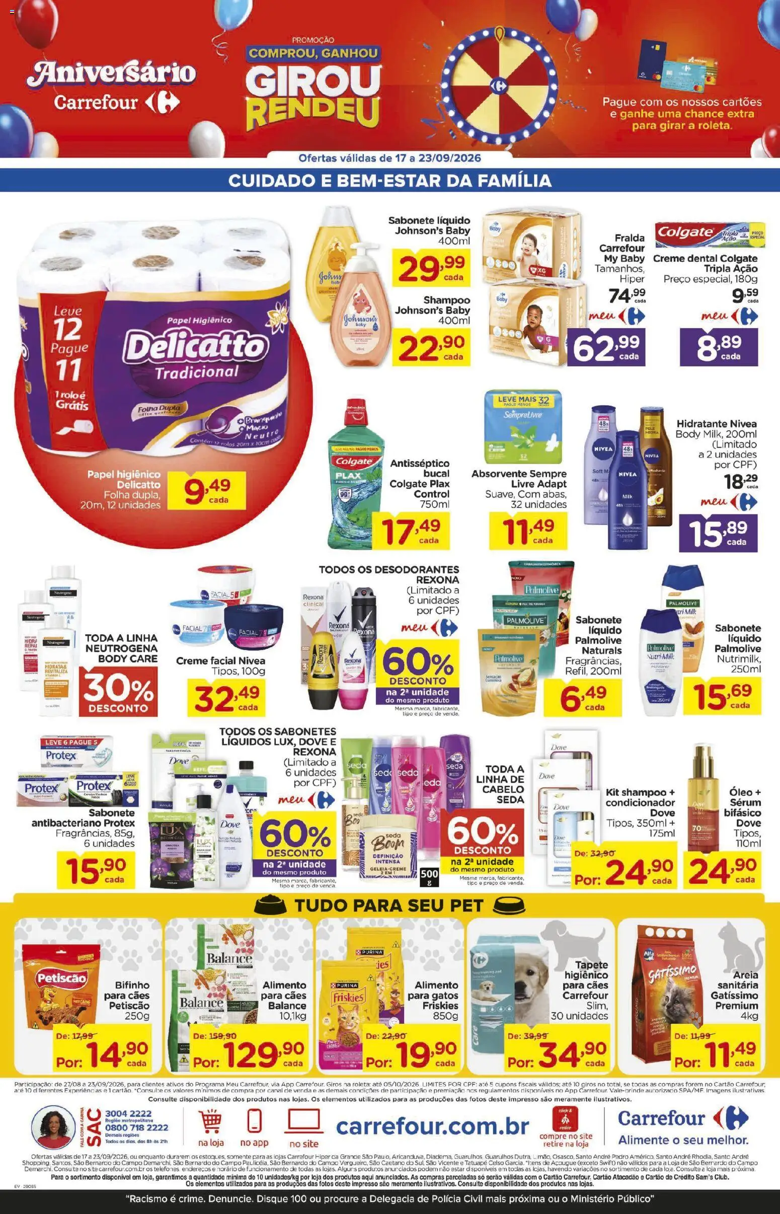Carrefour Folheto - válido de 17/09/2026 | Página: 8 | Produtos: Óleo, Sérum, Sabonete, Papel higiênico