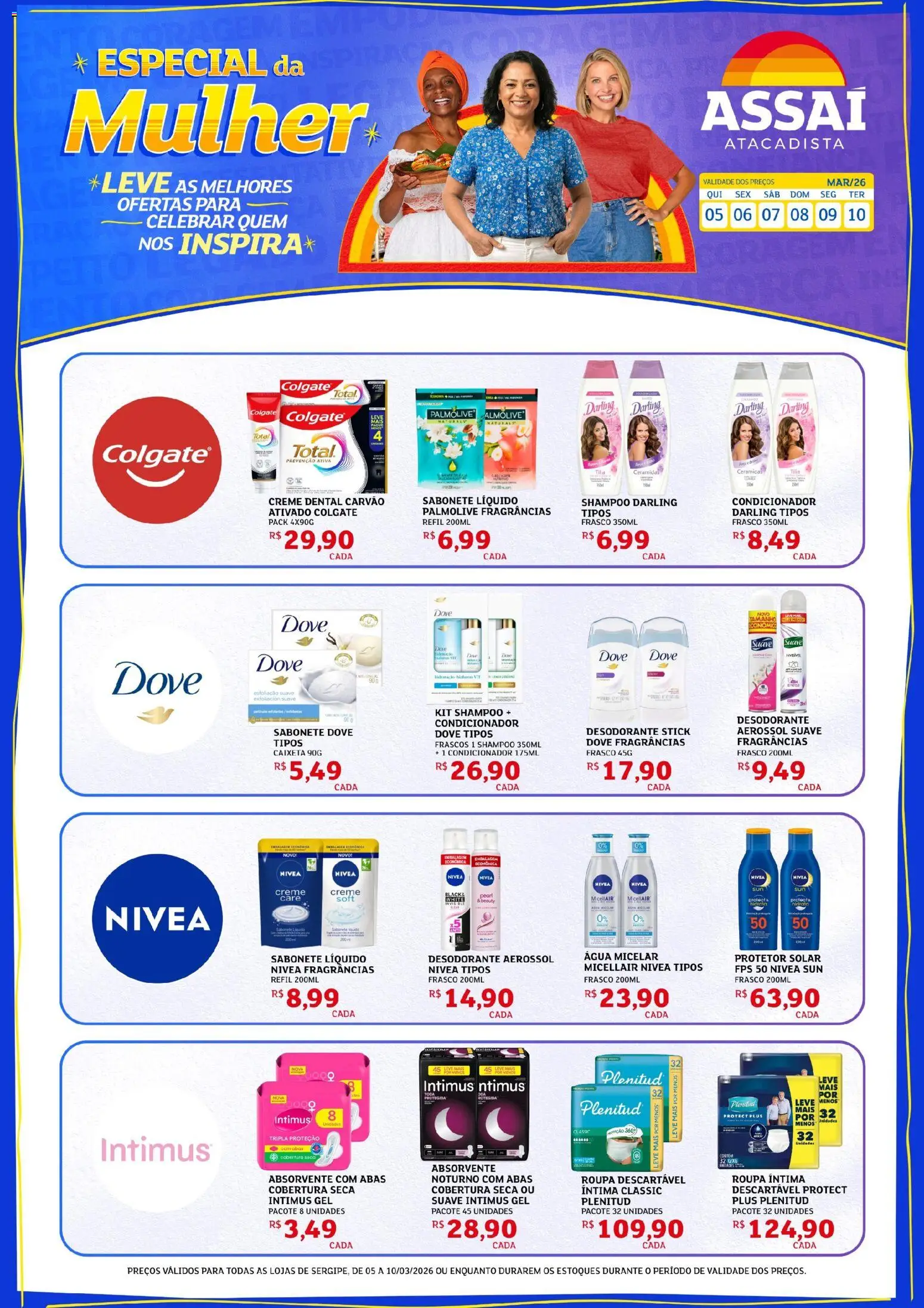 Assaí Atacadista Folheto - válido de 05.03.2026 | Página: 1 | Produtos: Condicionador, Protetor solar, Sabonete, Sabonete líquido