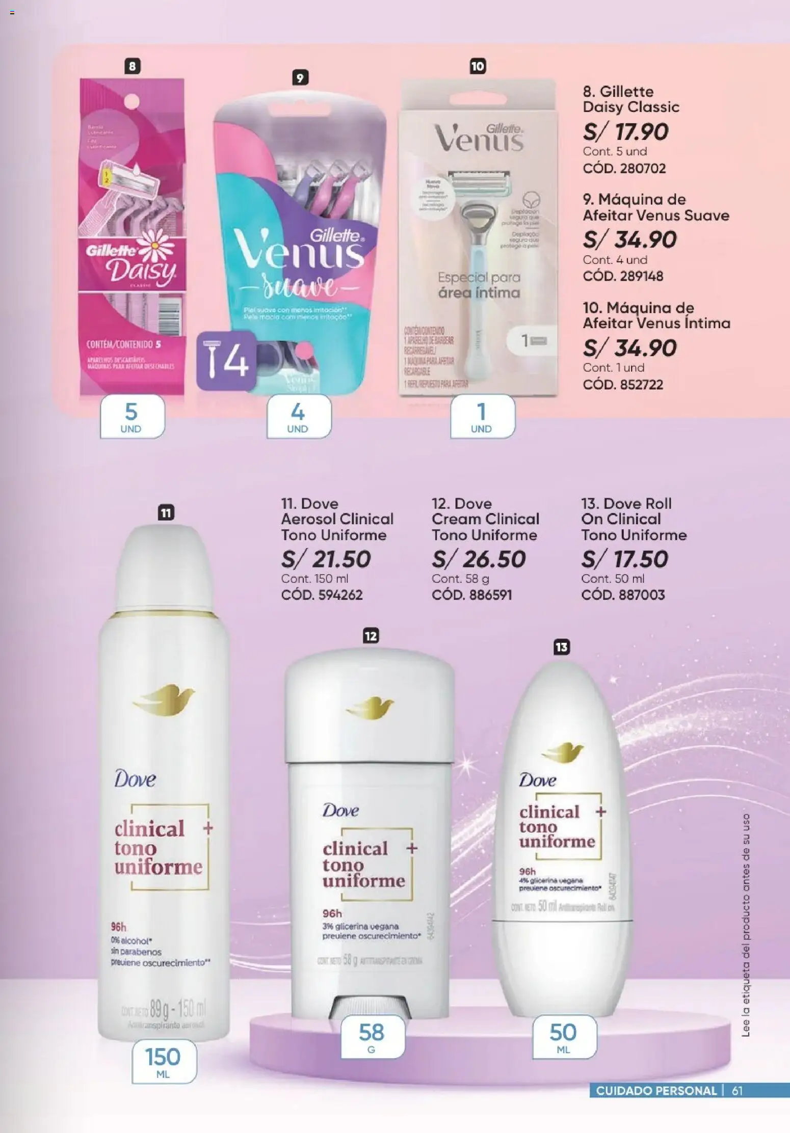Catálogo Azzorti válido desde 20/09/2026 | Página: 61 | Productos: Crema, Maquina de afeitar
