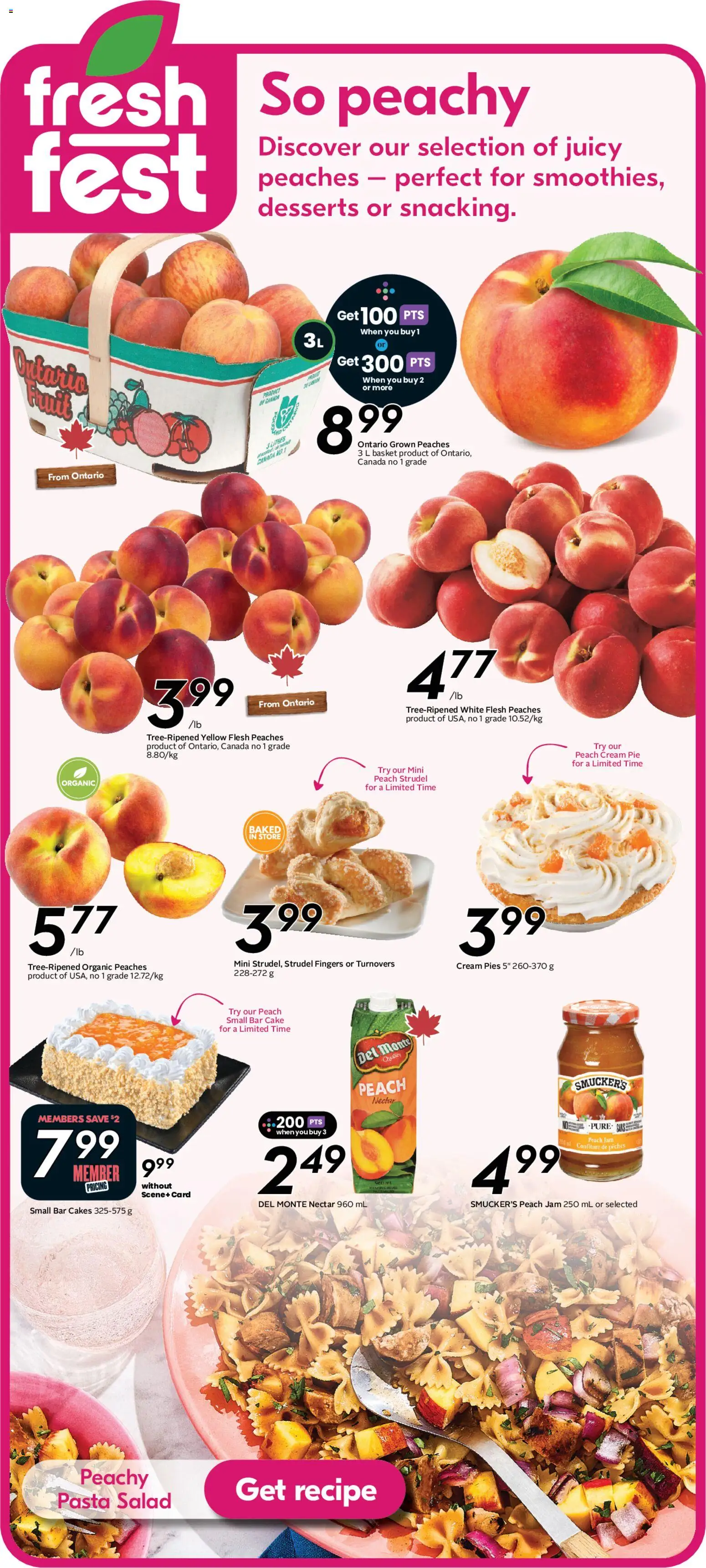 Sobeys flyer valid from Aug 20, 2026 | Page: 19 | Products: Cream, Peaches, Desserts, Jam