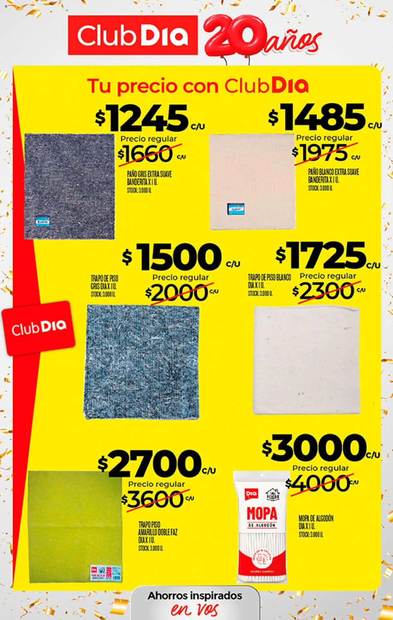 Supermercado DIA Ofertas │ válido desde el 09/09/2026 | Página: 39 | Productos: Trapo de piso, Algodón, Mopa