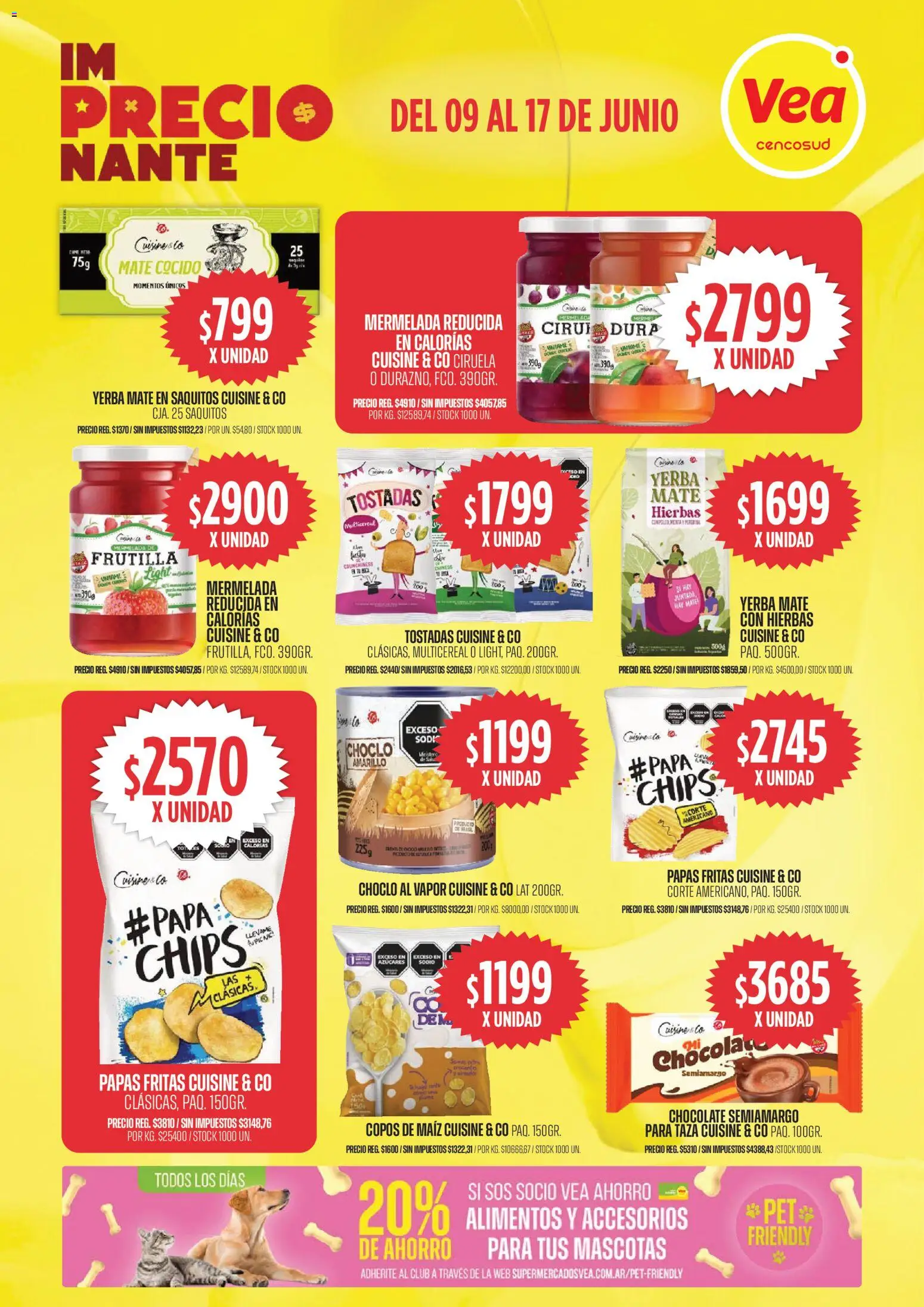 Vea - Volante imPRECIOnante Córdoba │ válido desde el 09.06.2026 | Página: 3 | Productos: Copos, Chocolate, Mate cocido, Papas fritas