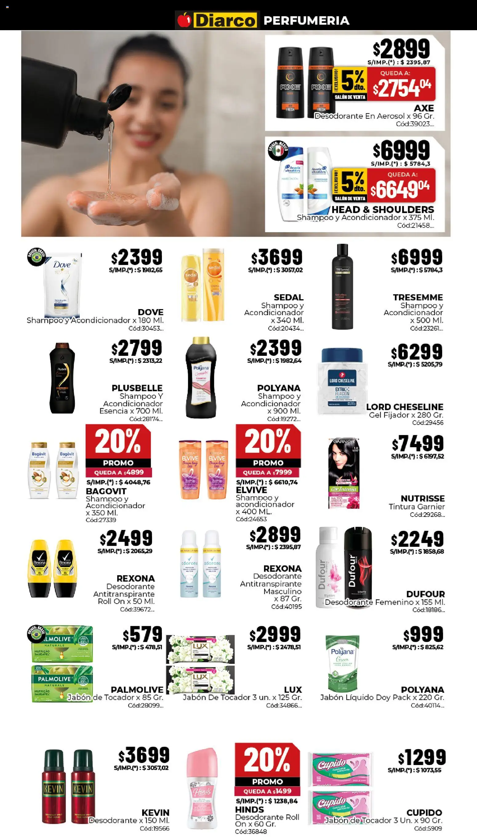 Diarco - Ofertas Interior │ válido desde el 13/07/2026 | Página: 13 | Productos: Jabón líquido, Shampoo, Acondicionador, Desodorante