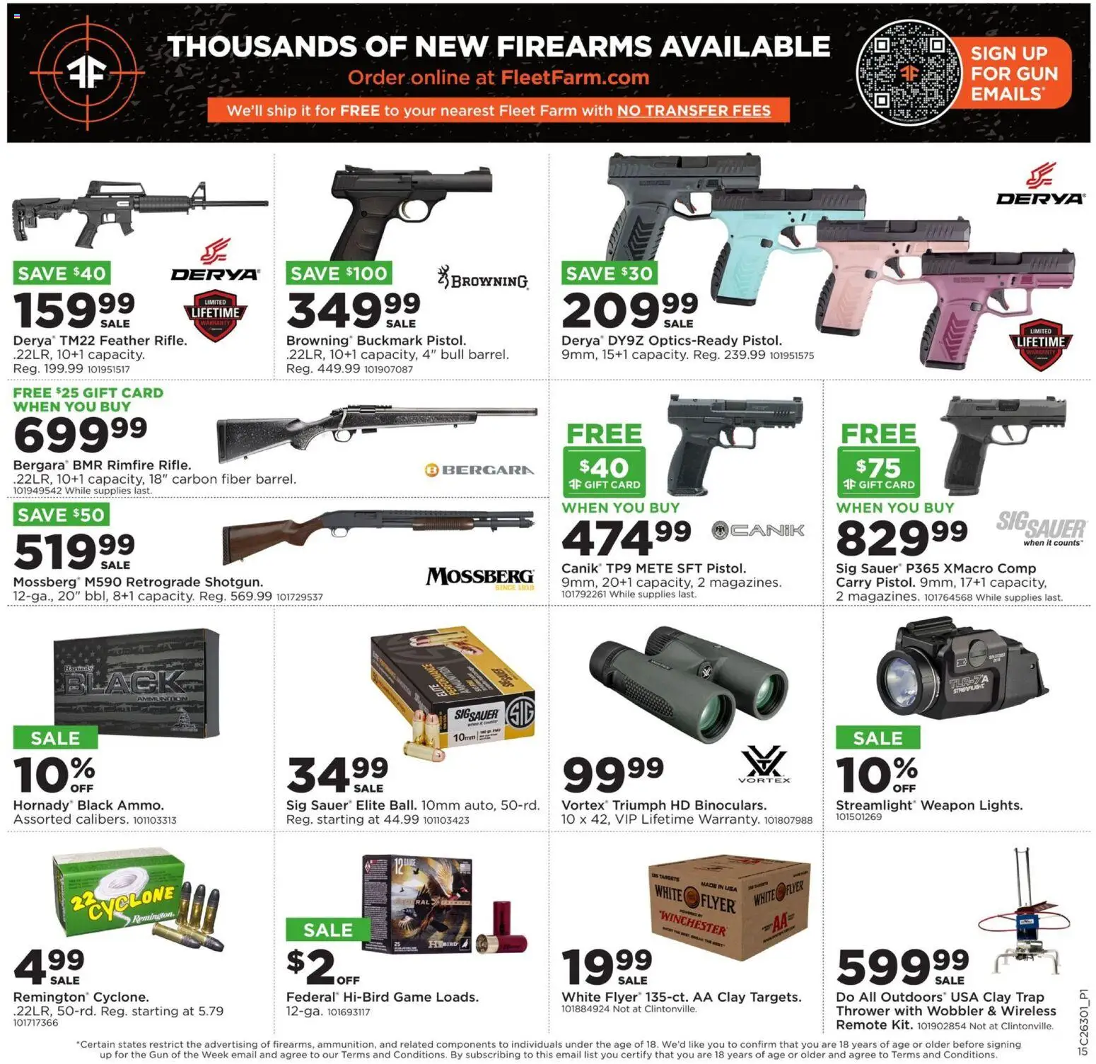 Mills Fleet Farm Weekly Ad - valid from 07/20/2026 | Page: 18 | Products: Game, Gun, Rimfire
