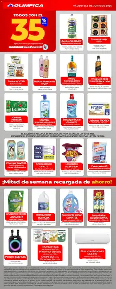 Olímpica - Miércoles de plaza -  Vista previa de la revista de la tienda Olímpica valido desde el 01.06.2026 | Página: 2 | Productos: Avena, Peso, Sobre, Caja