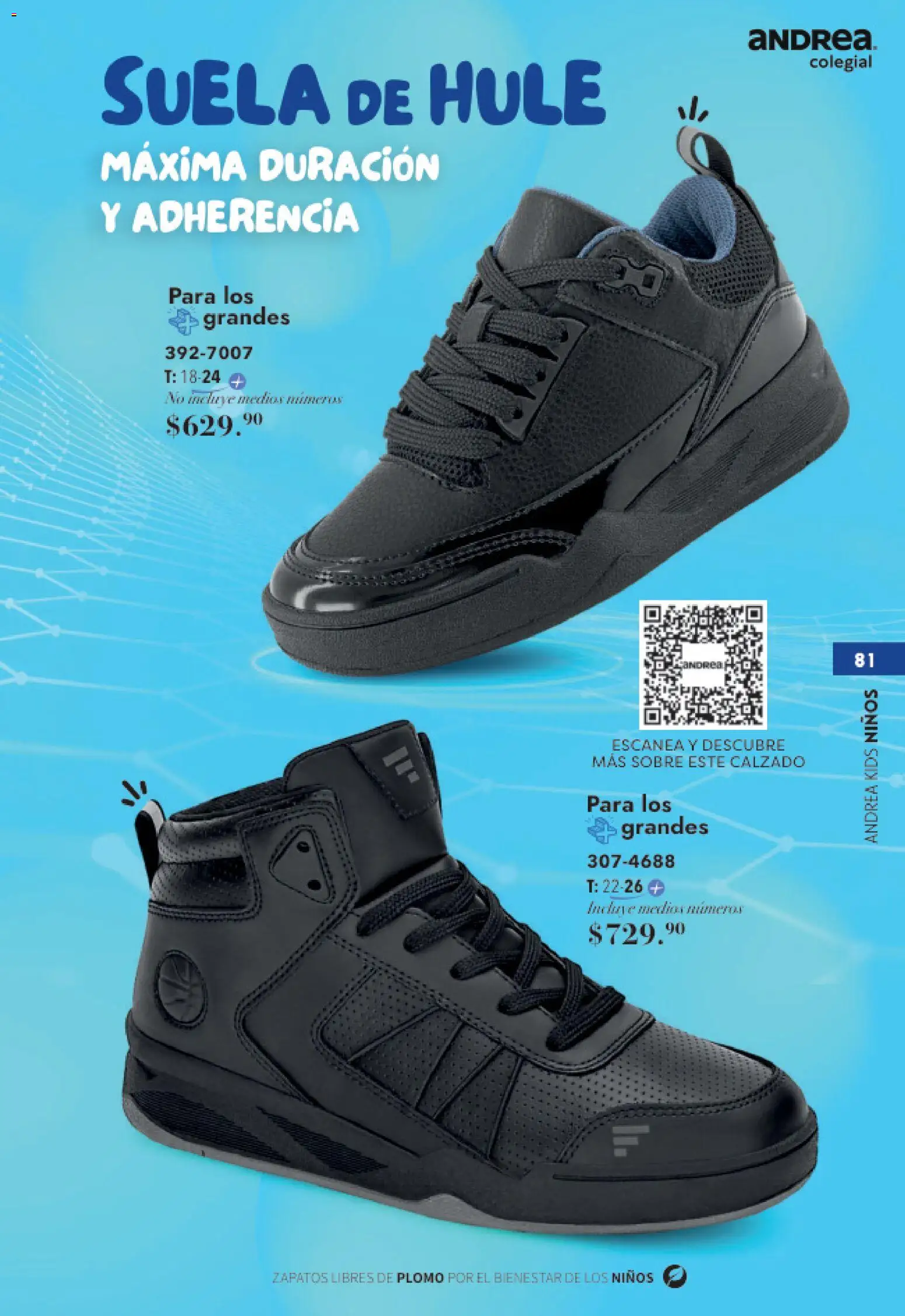 Nuevas ofertas de Andrea válidas en toda la República Mexicana desde el 23/05/2026. ¡Encuentra las mejores ofertas en Andrea catálogo Colegial! | Página: 81 | Productos: Zapatos, Sobre