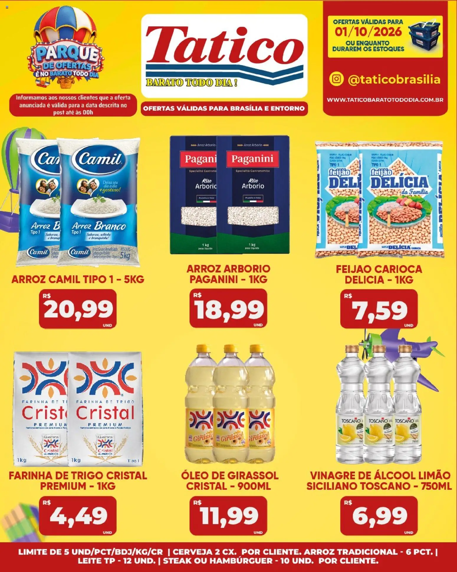 Tatico Folheto - válido de 01/10/2026 | Página: 15 | Produtos: Vinagre, Leite, Óleo, Arroz
