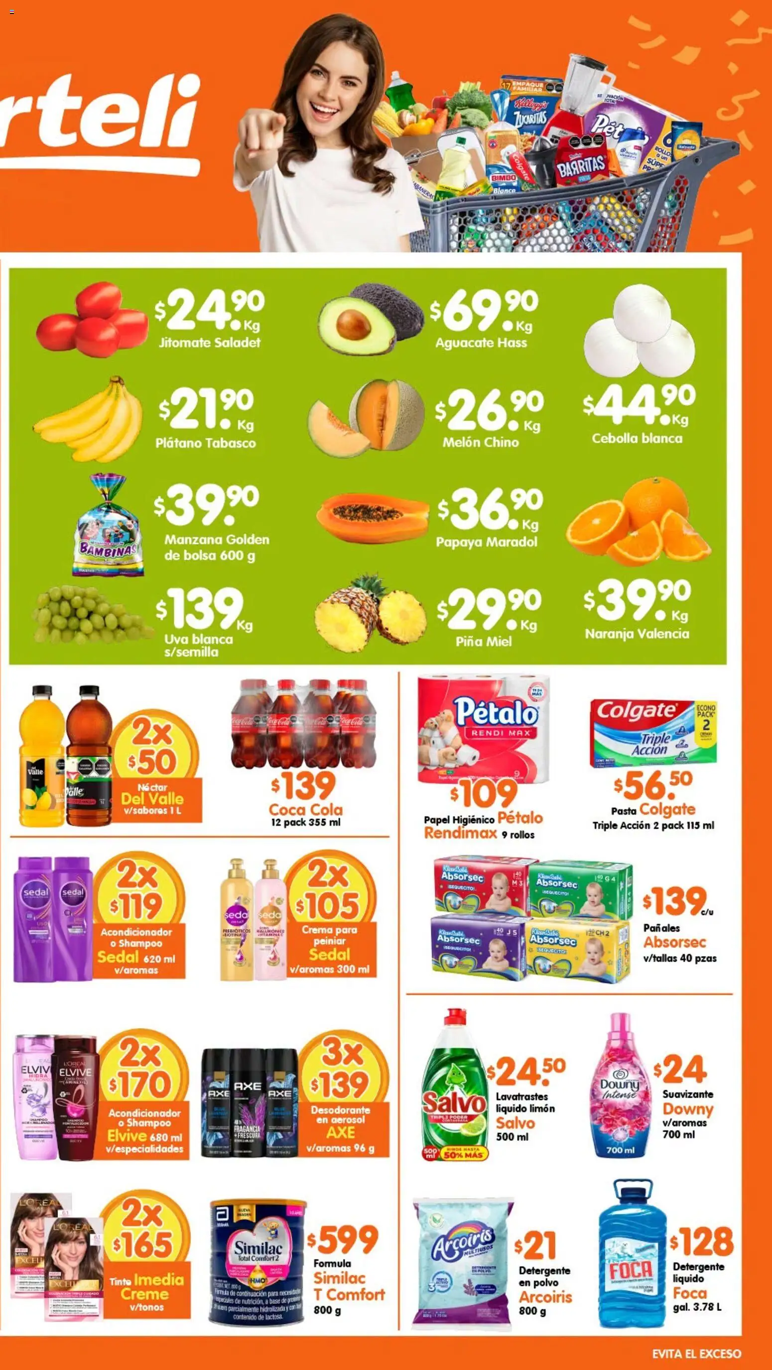 Nuevas ofertas de Arteli válidas en toda la República Mexicana desde el 27/07/2026. ¡Encuentra las mejores ofertas en Arteli folleto Valles! | Página: 2 | Productos: Uva, Piña, Pañales, Papel higiénico
