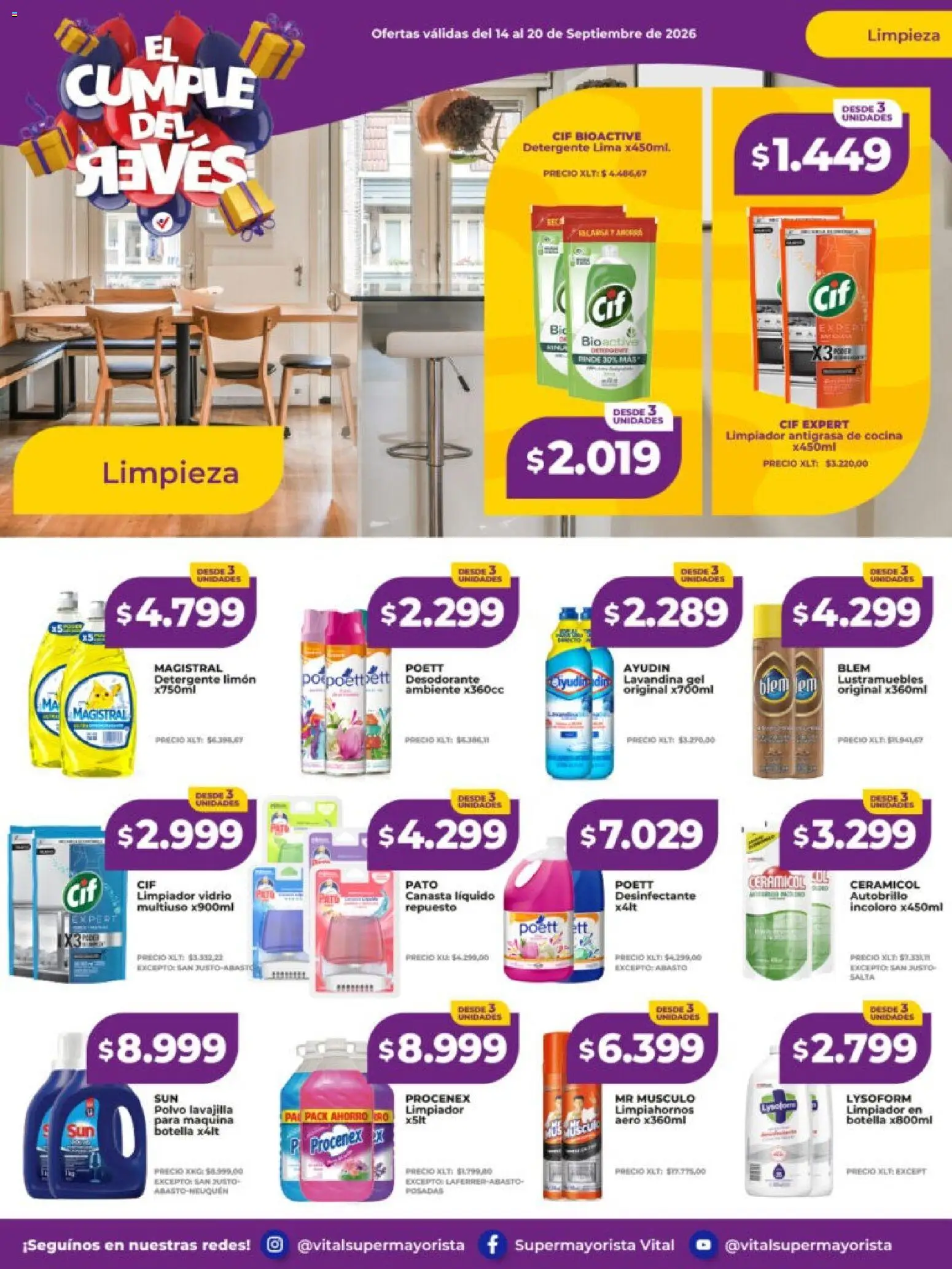 Vital - Ofertas │ válido desde el 14/09/2026 | Página: 10 | Productos: Antigrasa, Desinfectante, Detergente, Limpiador