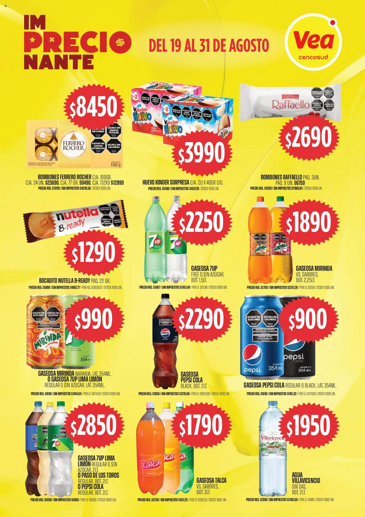 Vea ofertas │ válido desde el 18/08/2026 | Página: 8 | Productos: Pepsi, Ferrero Rocher, Nutella, Agua