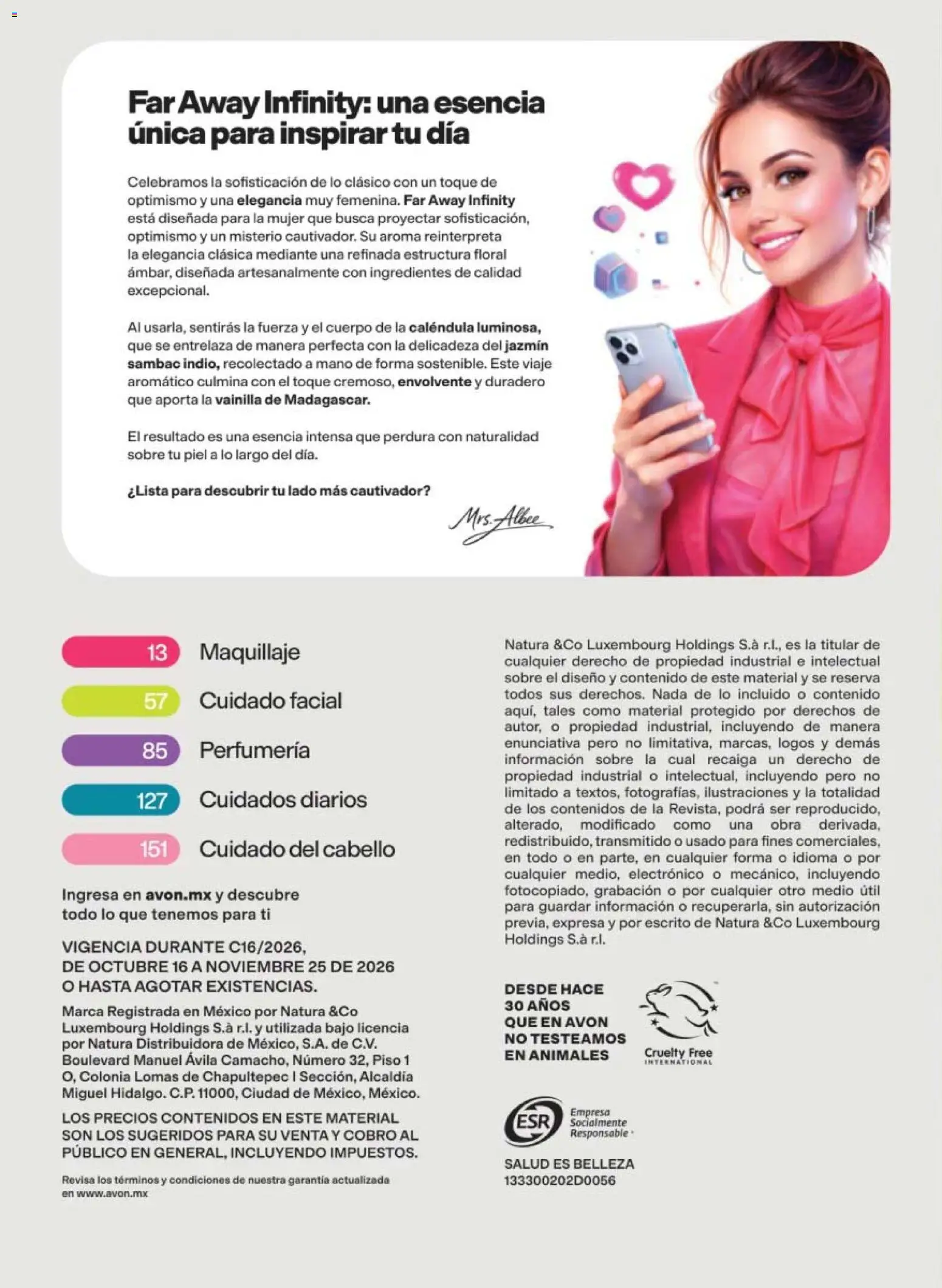 Nuevas ofertas de AVON válidas en toda la República Mexicana desde el 05/10/2026. ¡Encuentra las mejores ofertas en AVON campaña 16 2026! | Página: 9