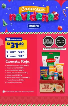 Vista previa de folleto Catálogo Makro - Volante canastas navidadeñas 2026 de la Makro válido desde 26/10/2026