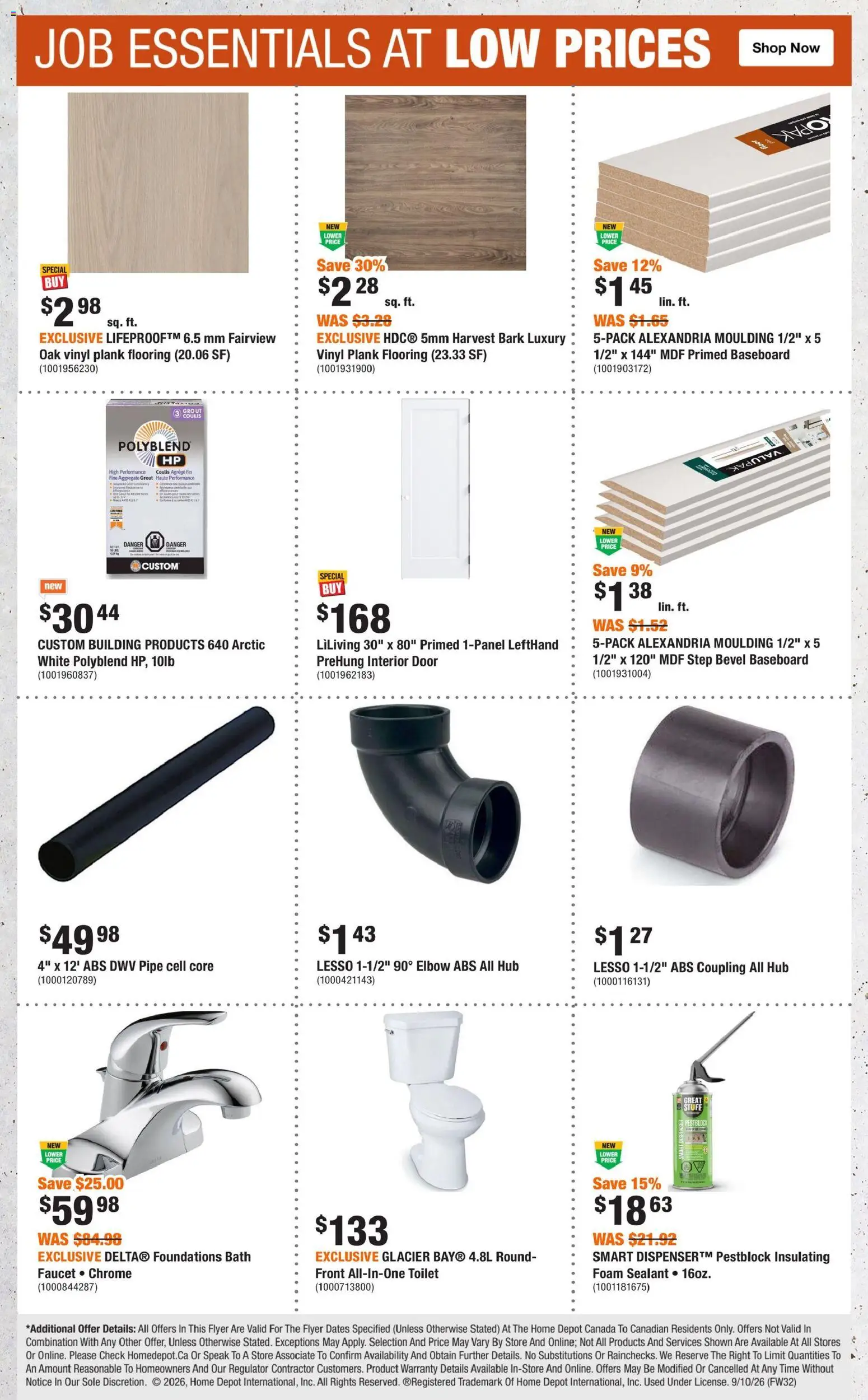 Home Depot flyer valid from Sep 10, 2026 | Page: 8