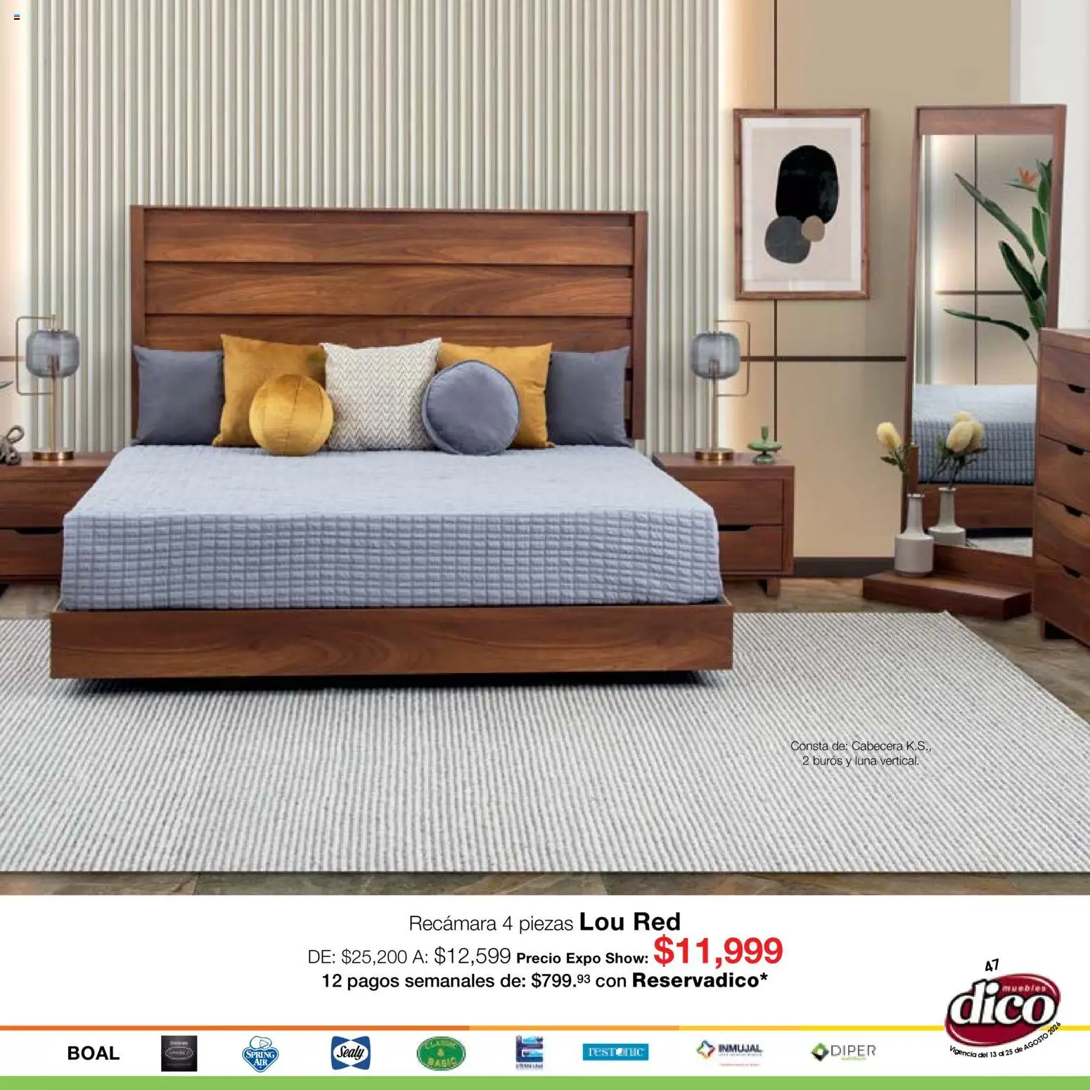 Nuevas ofertas de Muebles Dico válidas en toda la República Mexicana desde el 13/08/2026. ¡Encuentra las mejores ofertas en Muebles Dico catálogo Expo Show! | Página: 47 | Productos: Cabecera