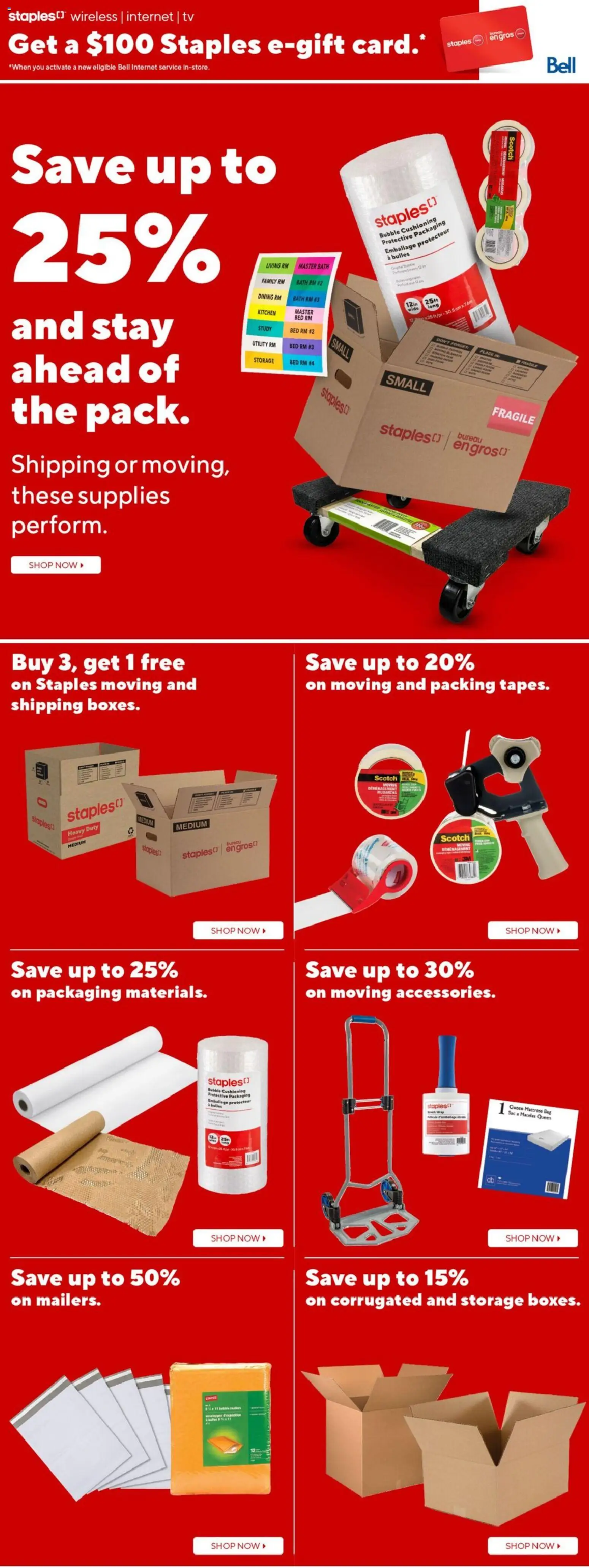 Staples flyer valid from 29.05.2026 | Page: 3 | Products: Tv, Bag, Bed, Mattress