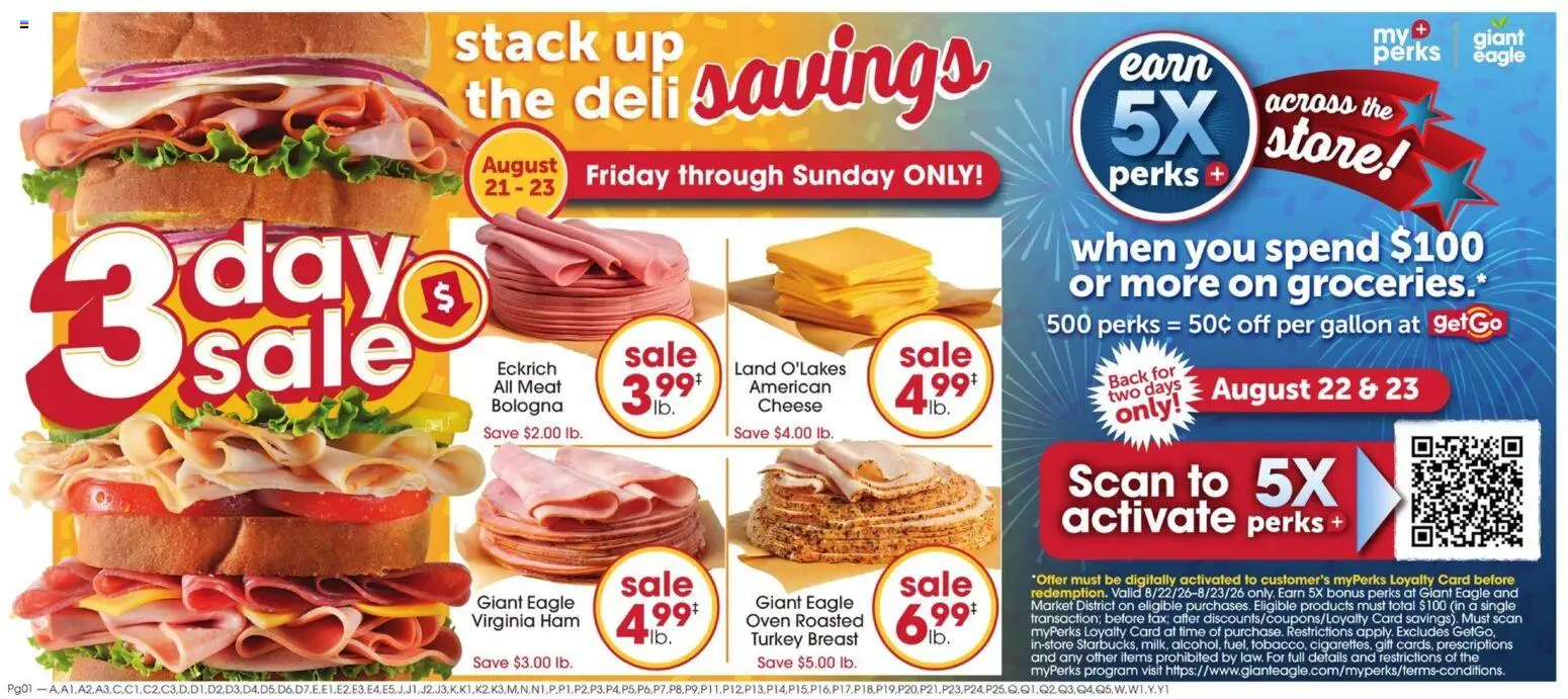 Giant Eagle Weekly Ad - valid from 08/20/2026 | Page: 2 | Products: Turkey, Groceries, Meat, Oven