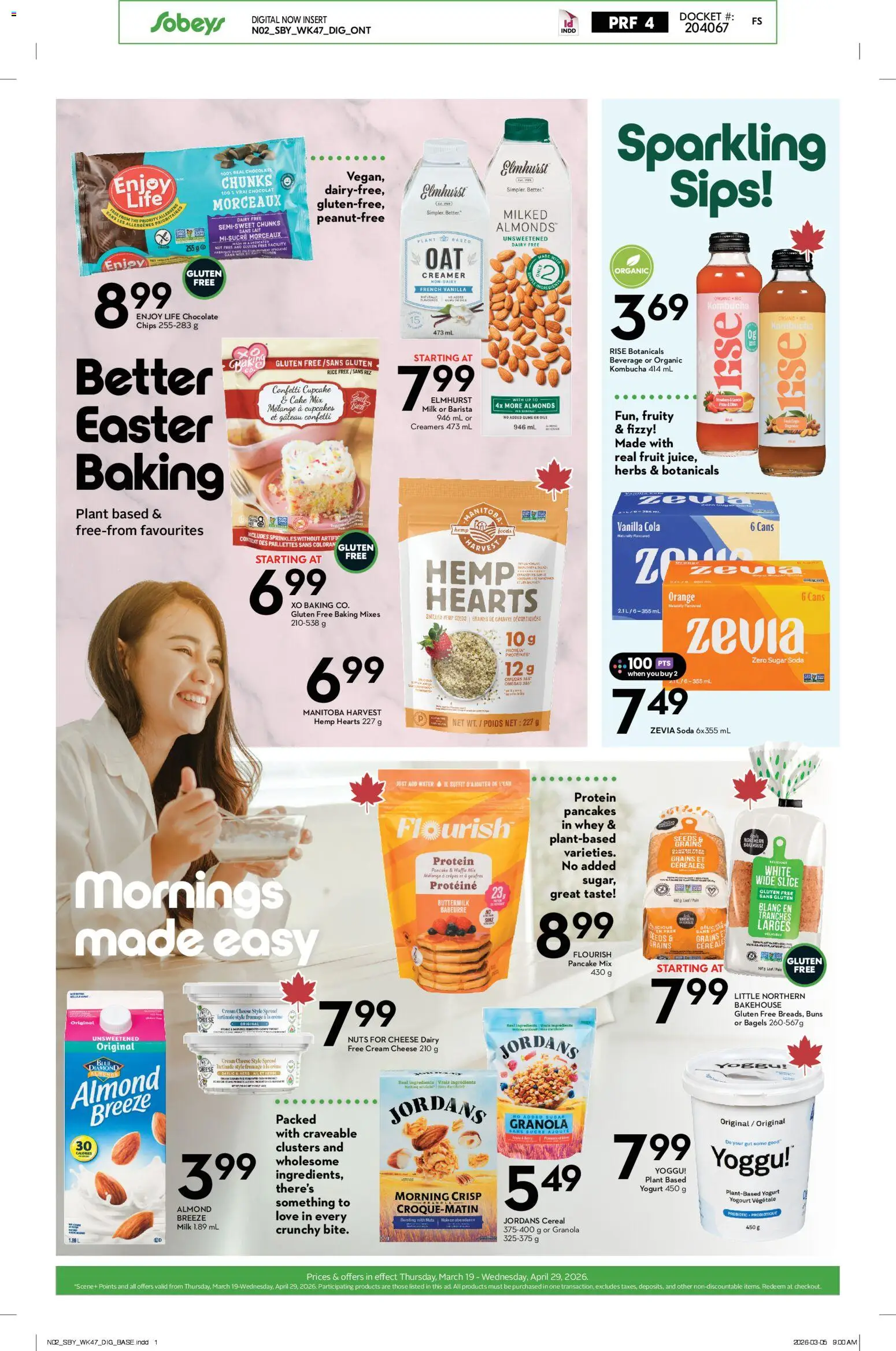 Sobeys flyer valid from 19.03.2026 | Page: 2 | Products: Rice, Nuts, Milk, Cheese