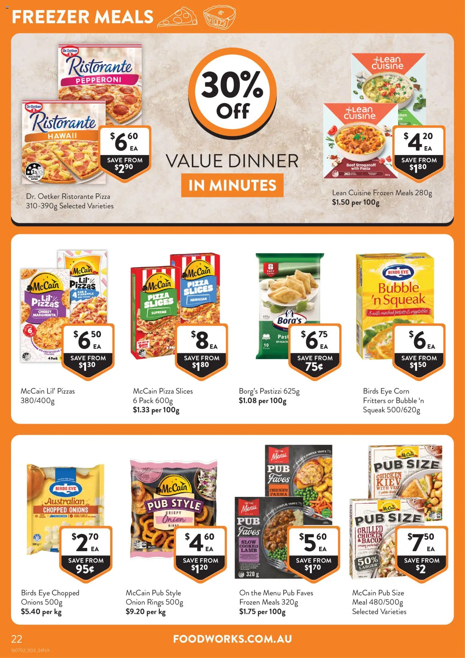 Foodworks catalogue - valid from 11.03.2026 | Page: 22 | Products: Lamb, Beef, Pineapple, Spinach