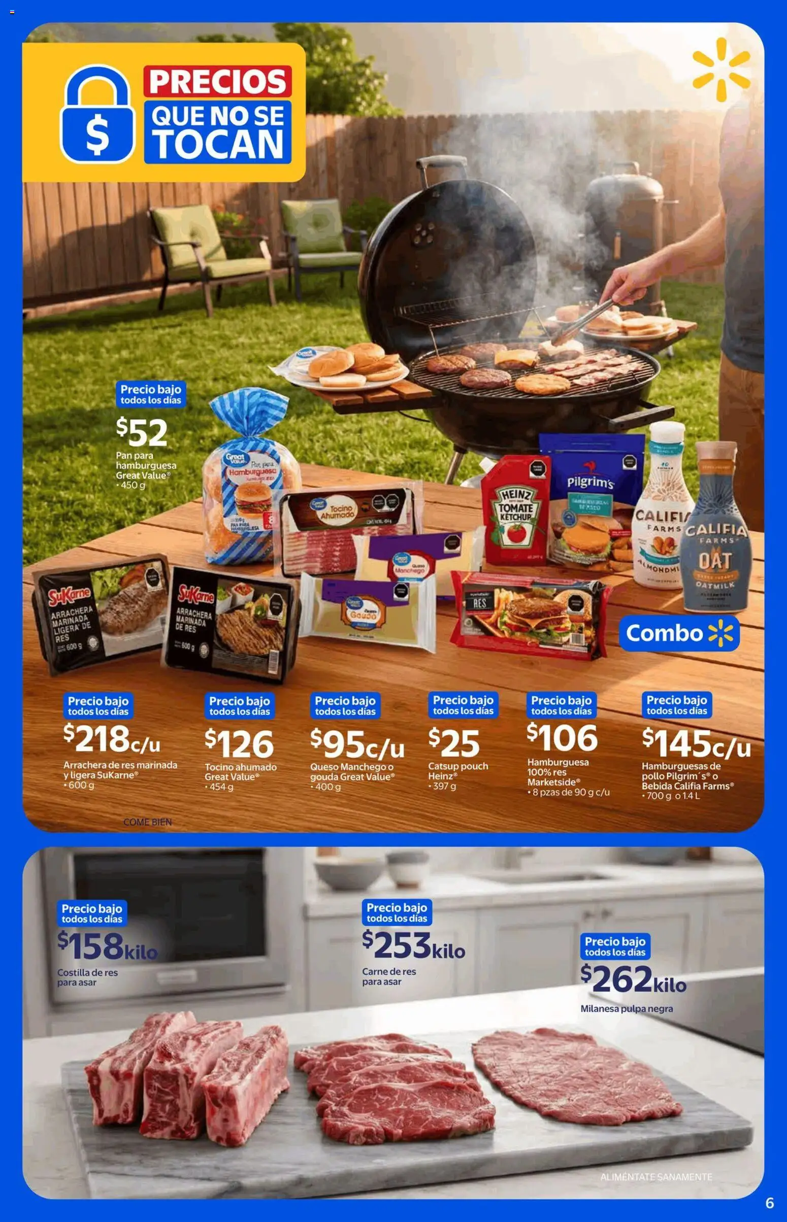 Nuevas ofertas de Walmart válidas en toda la República Mexicana desde el 21/09/2026. ¡Encuentra las mejores ofertas en Walmart folleto Precios que no se tocan! | Página: 6 | Productos: Tomate, Queso, Pan, Catsup