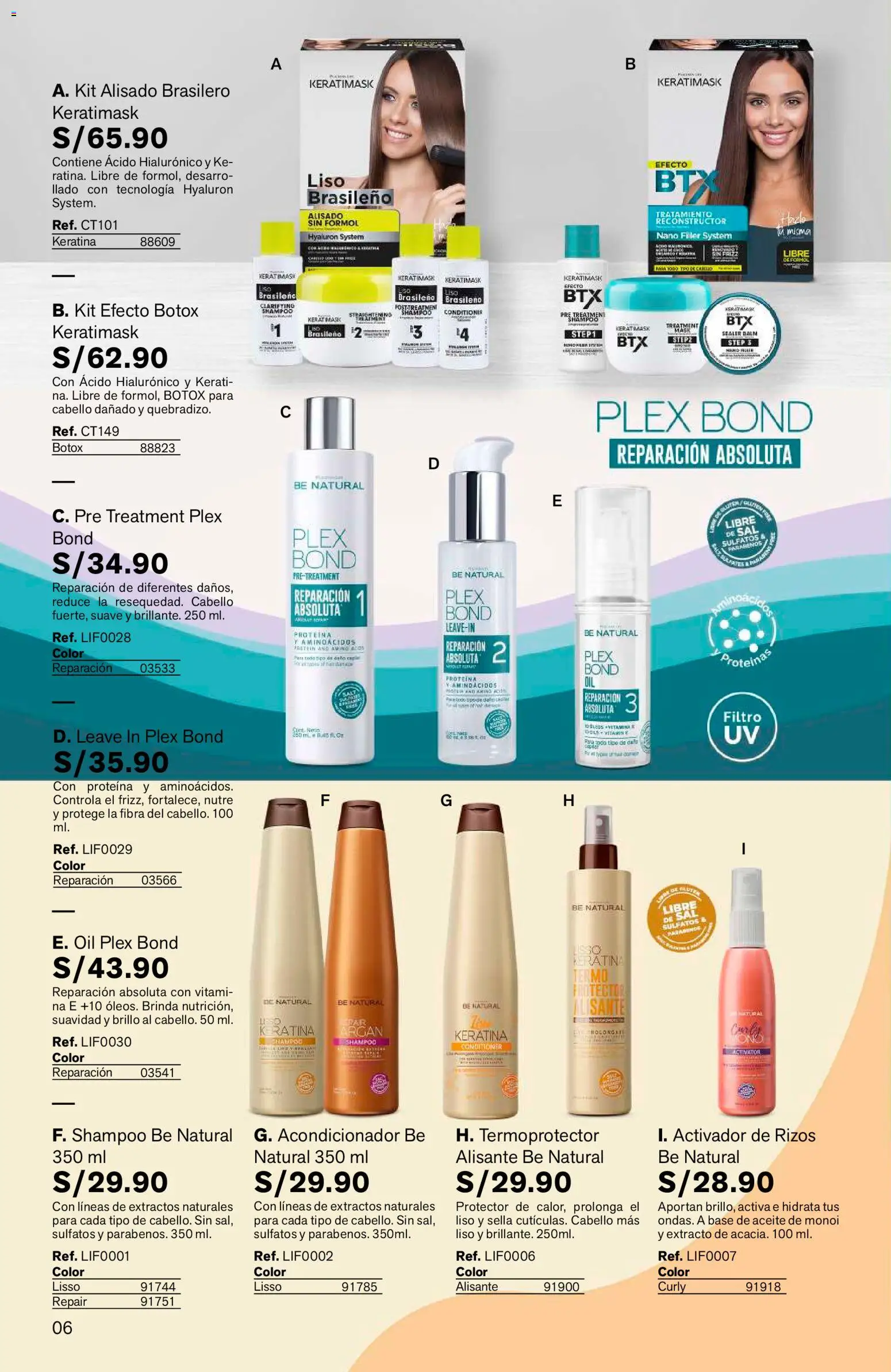 Catálogo Leonisa válido desde 04/08/2026 | Página: 6 | Productos: Shampoo, Acondicionador, Aceite