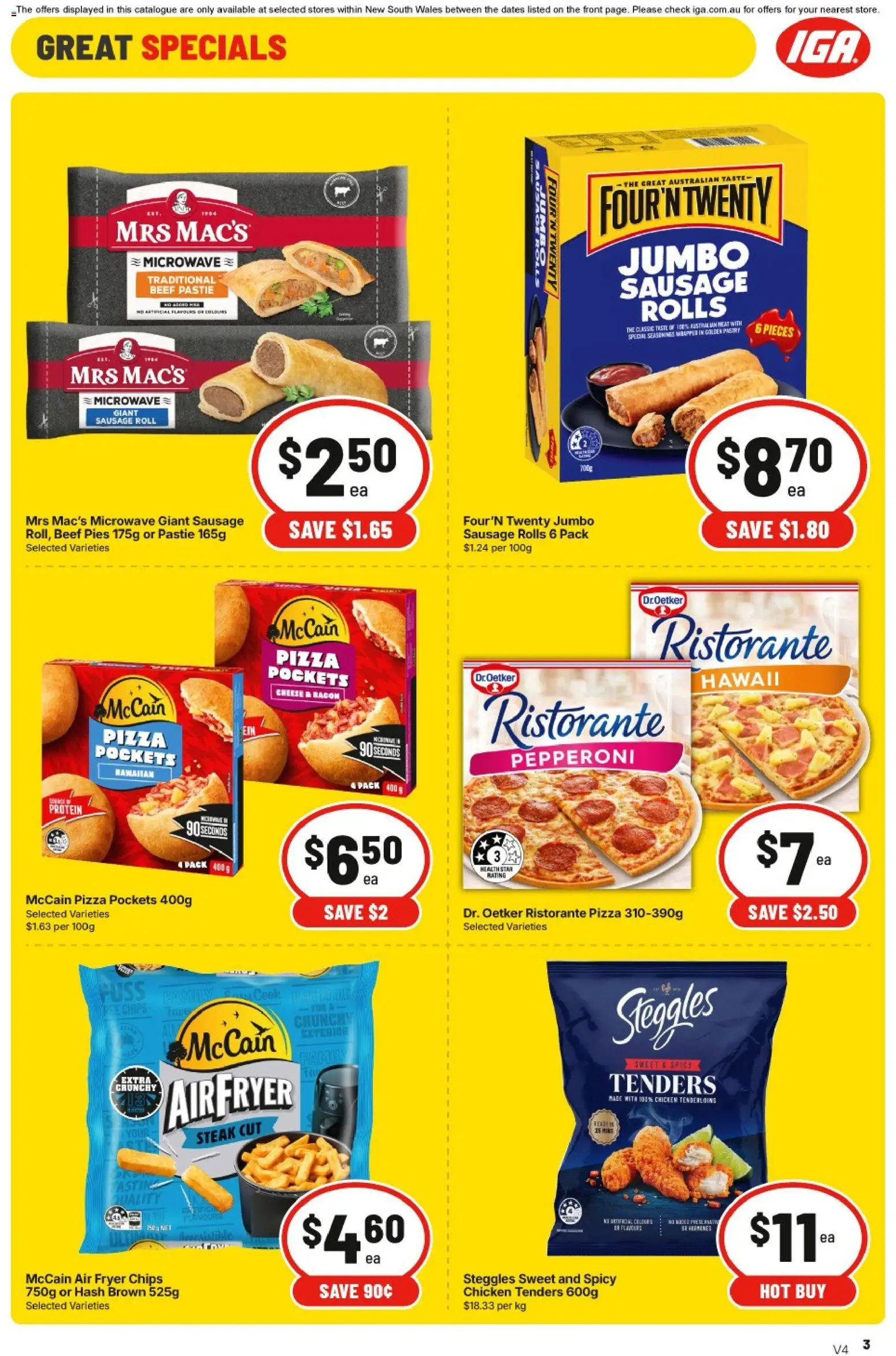 IGA catalogue - valid from 30/09/2026 | Page: 12 | Products: Bacon, Chips, Steak, Pies