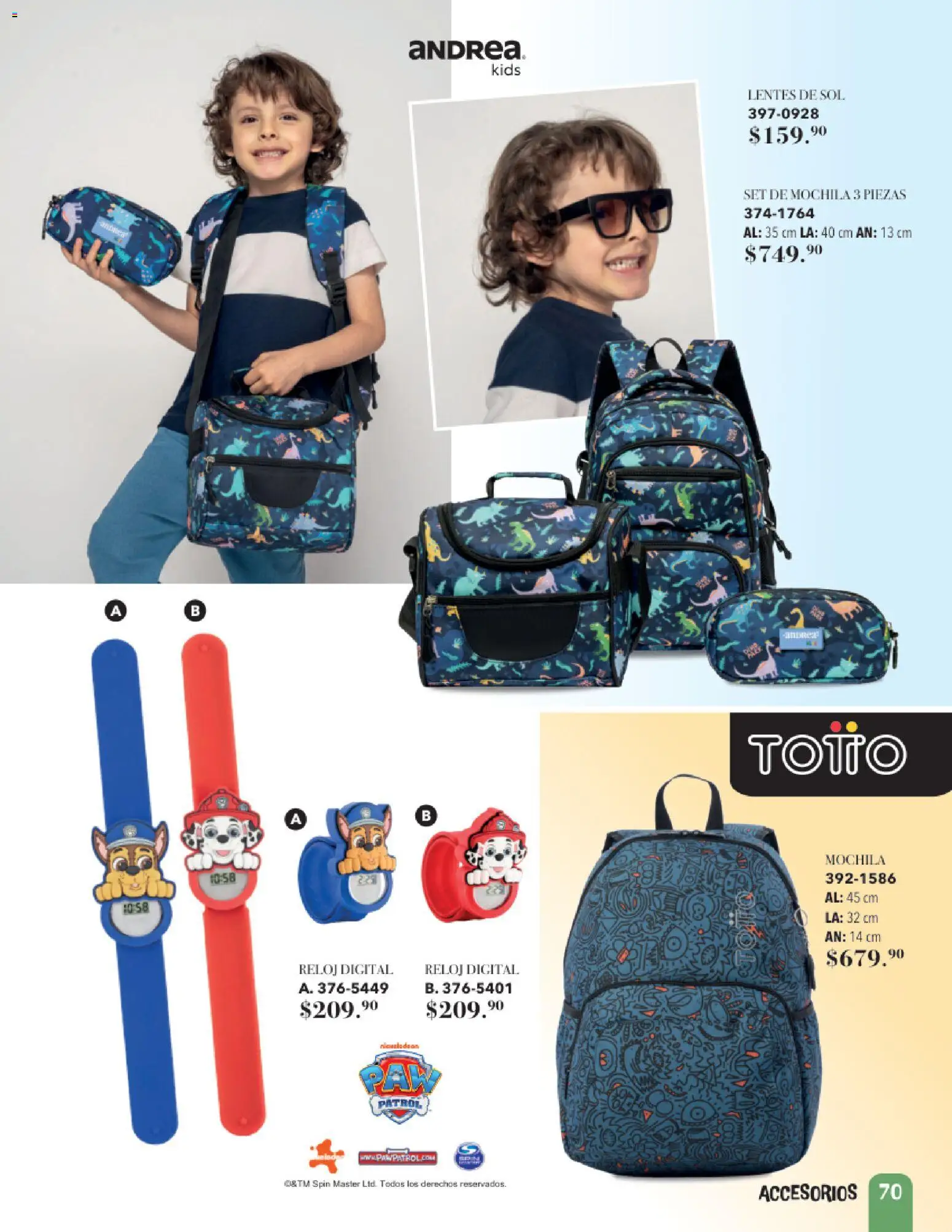 Nuevas ofertas de Andrea válidas en toda la República Mexicana desde el 24/05/2026. ¡Encuentra las mejores ofertas en Andrea catálogo Accesorios para todos! | Página: 70 | Productos: Lentes, Mochila, Lentes de sol, Reloj