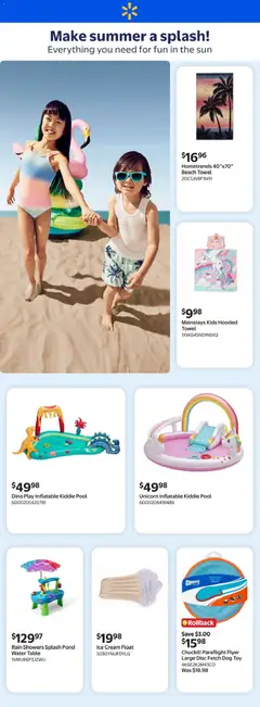 Preview of Walmart flyer - Make summer a splash! from shop Walmart valid from 04.06.2026