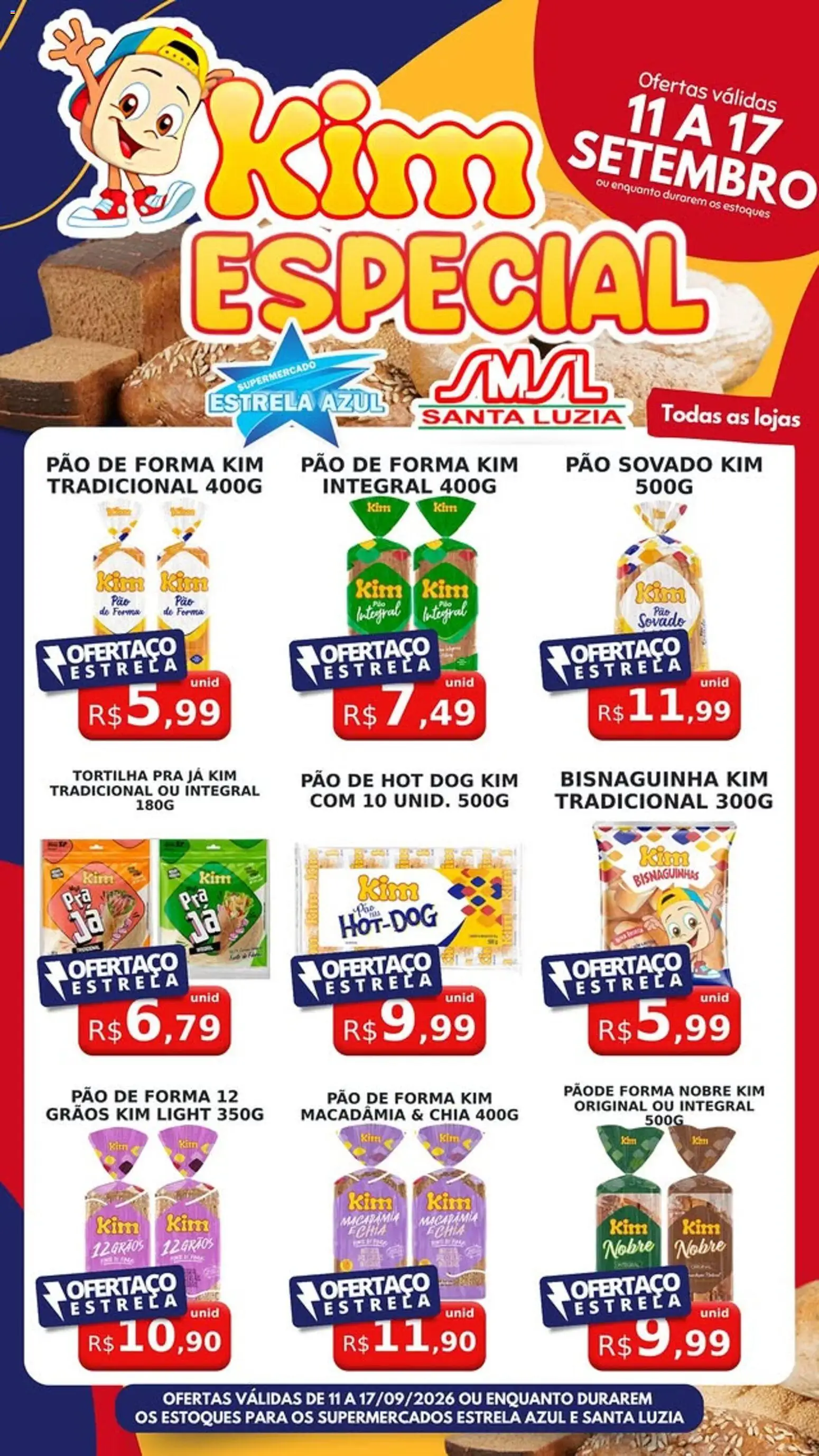 Estrela Azul Folheto - válido de 11/09/2026 | Página: 1 | Produtos: Macadâmia, Chia, Pão, Pão de forma