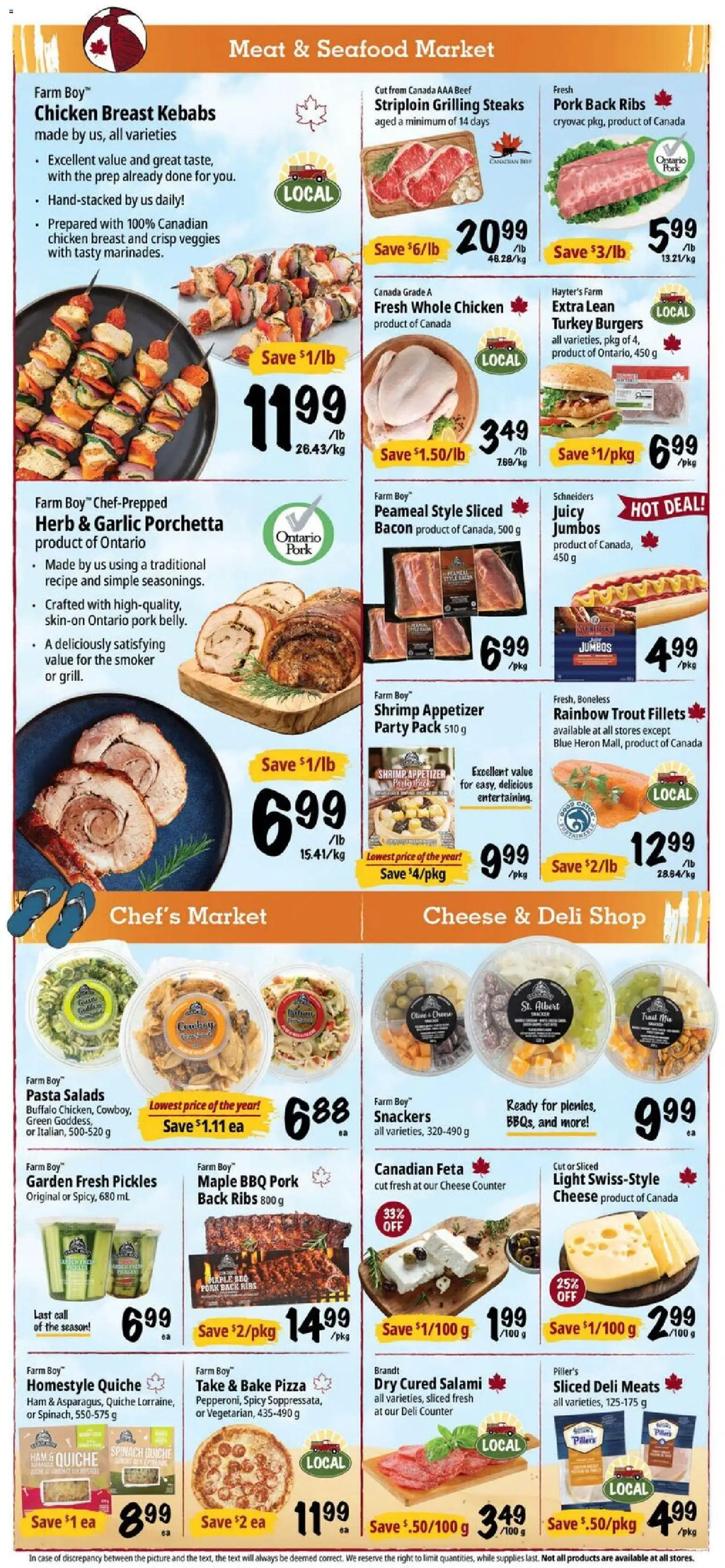 Farm Boy flyer valid from Sep 3, 2026 | Page: 2 | Products: Turkey, Chicken breast, Cheese, Pizza