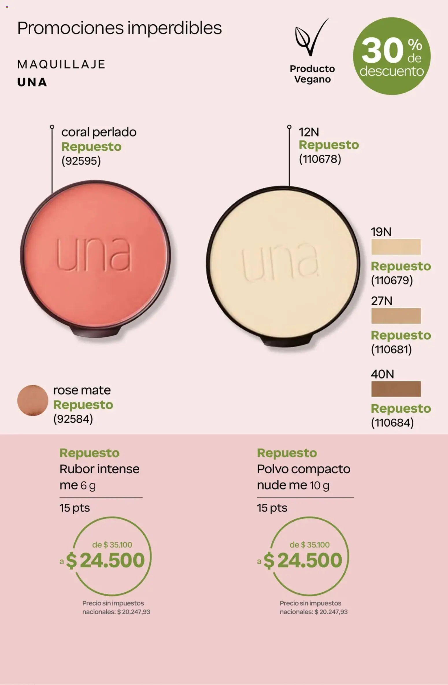 Catálogo Natura Ciclo 13 │ válido desde el 02/09/2026 | Página: 70 | Productos: Maquillaje, Rubor, Polvo, Polvo compacto