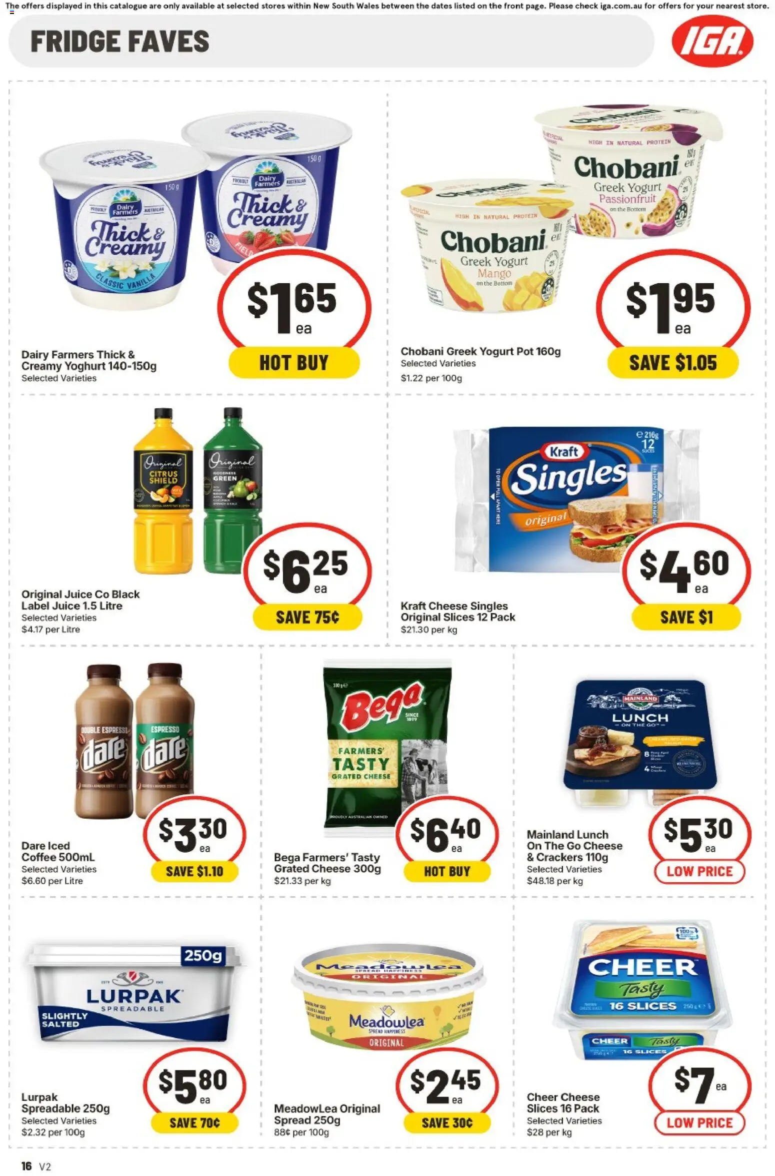 IGA catalogue - valid from 26/08/2026 | Page: 14 | Products: Dairy, Greek yogurt, Iced coffee, Spread