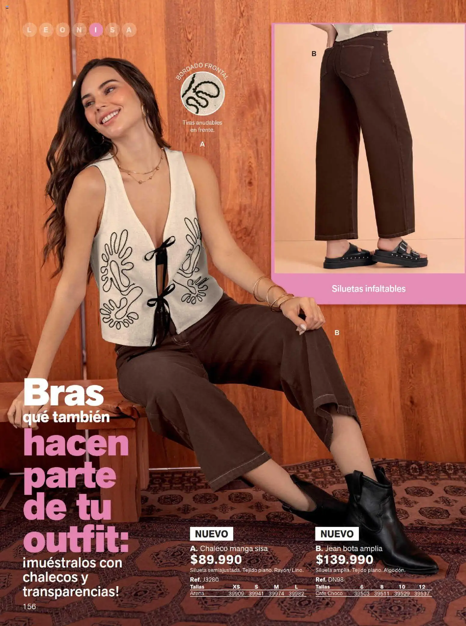 Leonisa revista - valida desde el 15/07/2026 | Página: 156 | Productos: Jean, Chaleco, Café