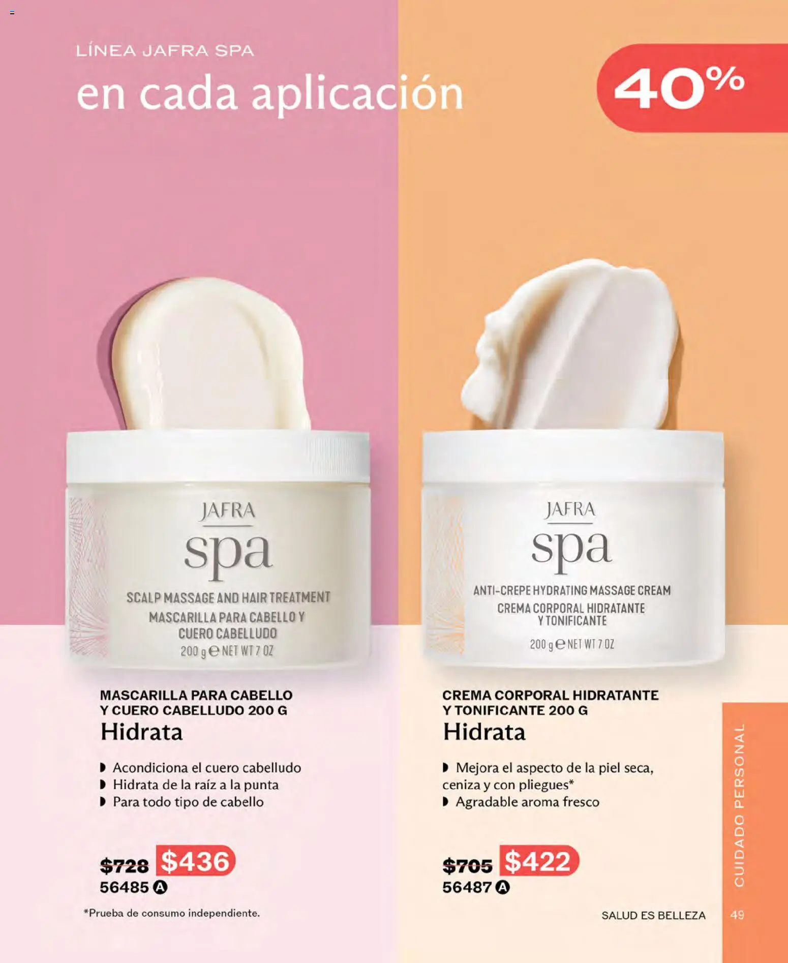Nuevas ofertas de JAFRA válidas en toda la República Mexicana desde el 01.06.2026. ¡Encuentra las mejores ofertas en JAFRA catálogo! | Página: 49 | Productos: Crema, Mascarilla, Crema corporal