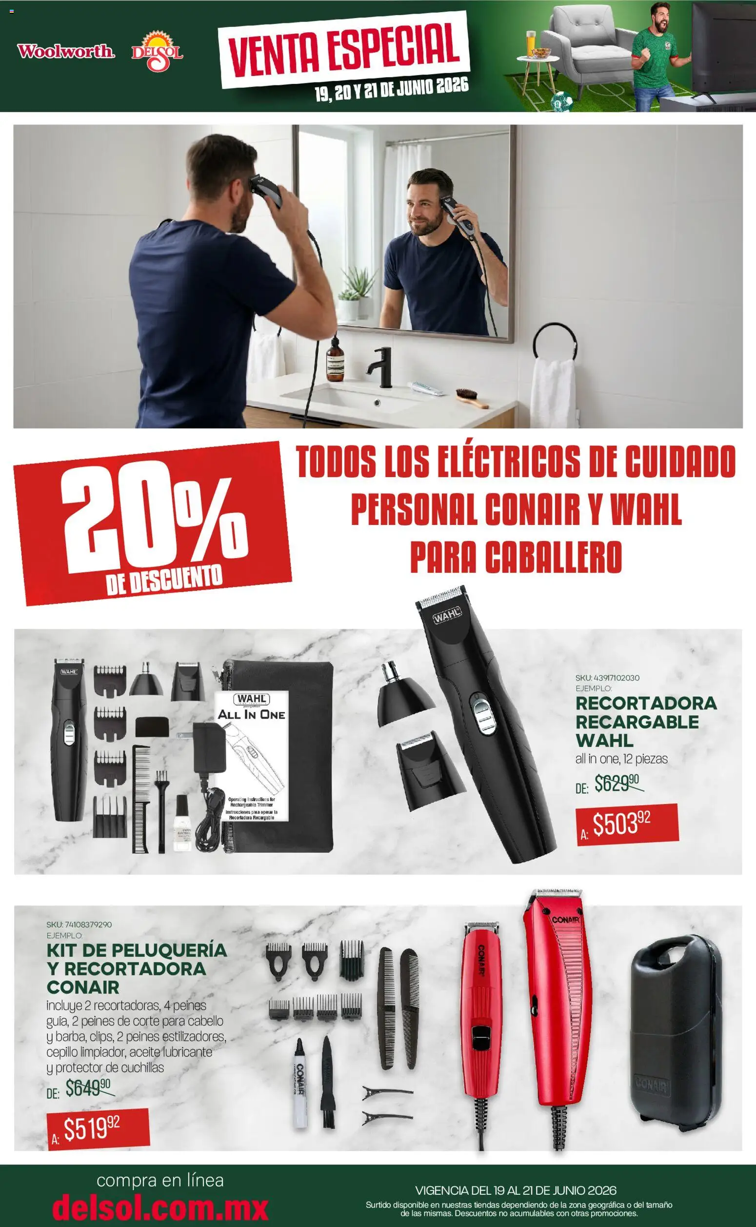 Nuevas ofertas de Del Sol y Woolworth válidas en toda la República Mexicana desde el 19.06.2026. ¡Encuentra las mejores ofertas en Del Sol y Woolworth catálogo! | Página: 16