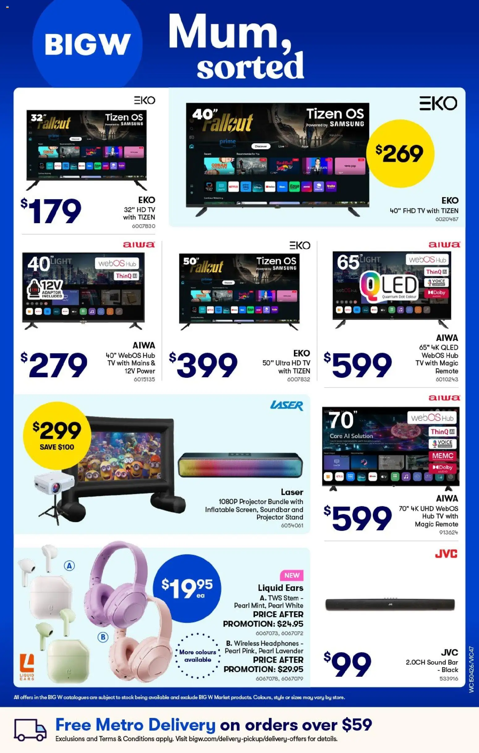 Woolworths catalogue - valid from 15.04.2026 | Page: 47 | Products: Adaptor, Audio, Headphones, Projector