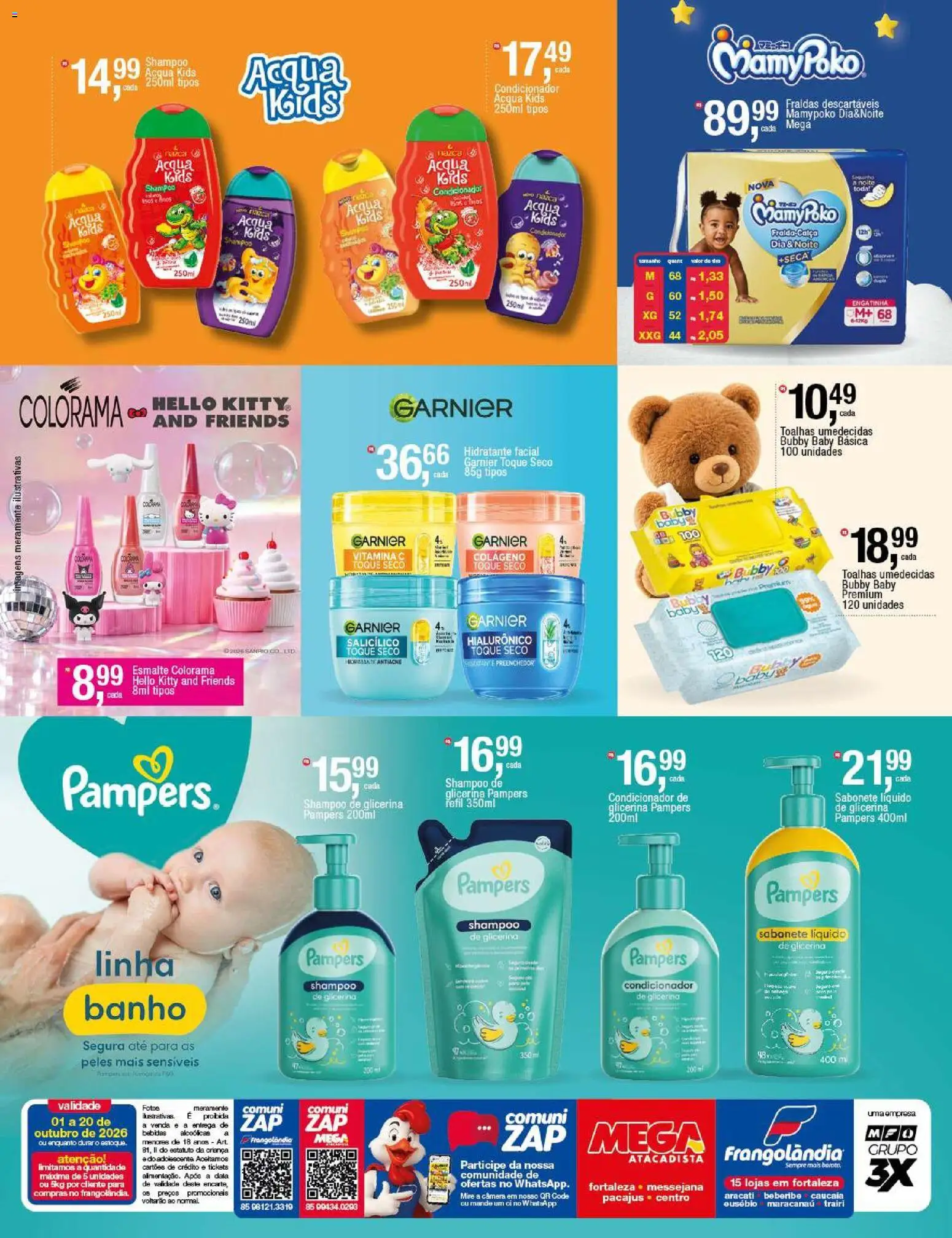 Frangolândia Folheto - válido de 01/10/2026 | Página: 6 | Produtos: Pampers, Sabonete, Vitamina c, Sabonete líquido