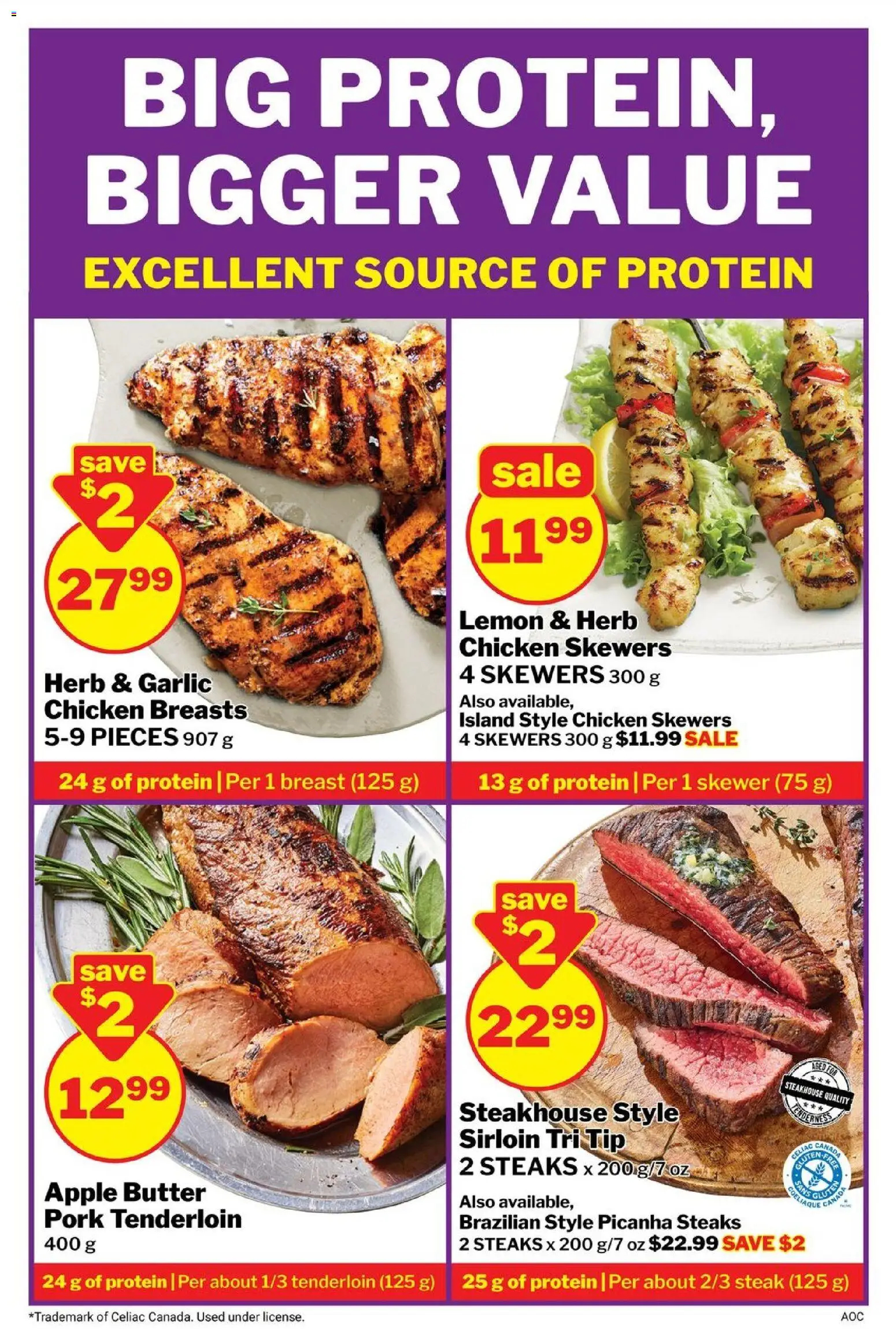 M&M Food Market flyer valid from Aug 13, 2026 | Page: 3 | Products: Chicken breasts, Steak, Protein, Pork