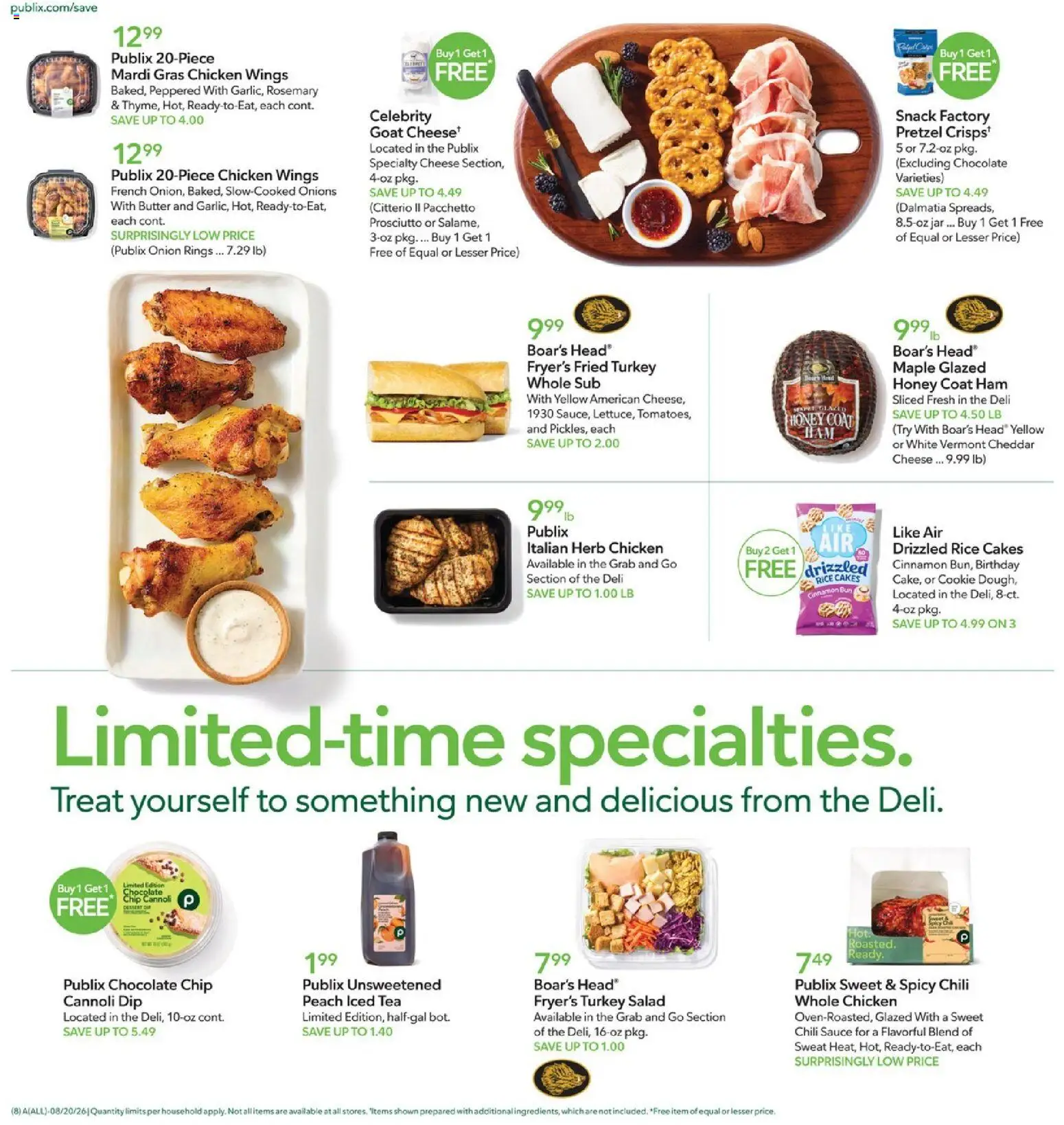 Publix Weekly Ad - valid from 08/19/2026 | Page: 8 | Products: Chocolate, Sauce, Chocolate Chip, Iced tea