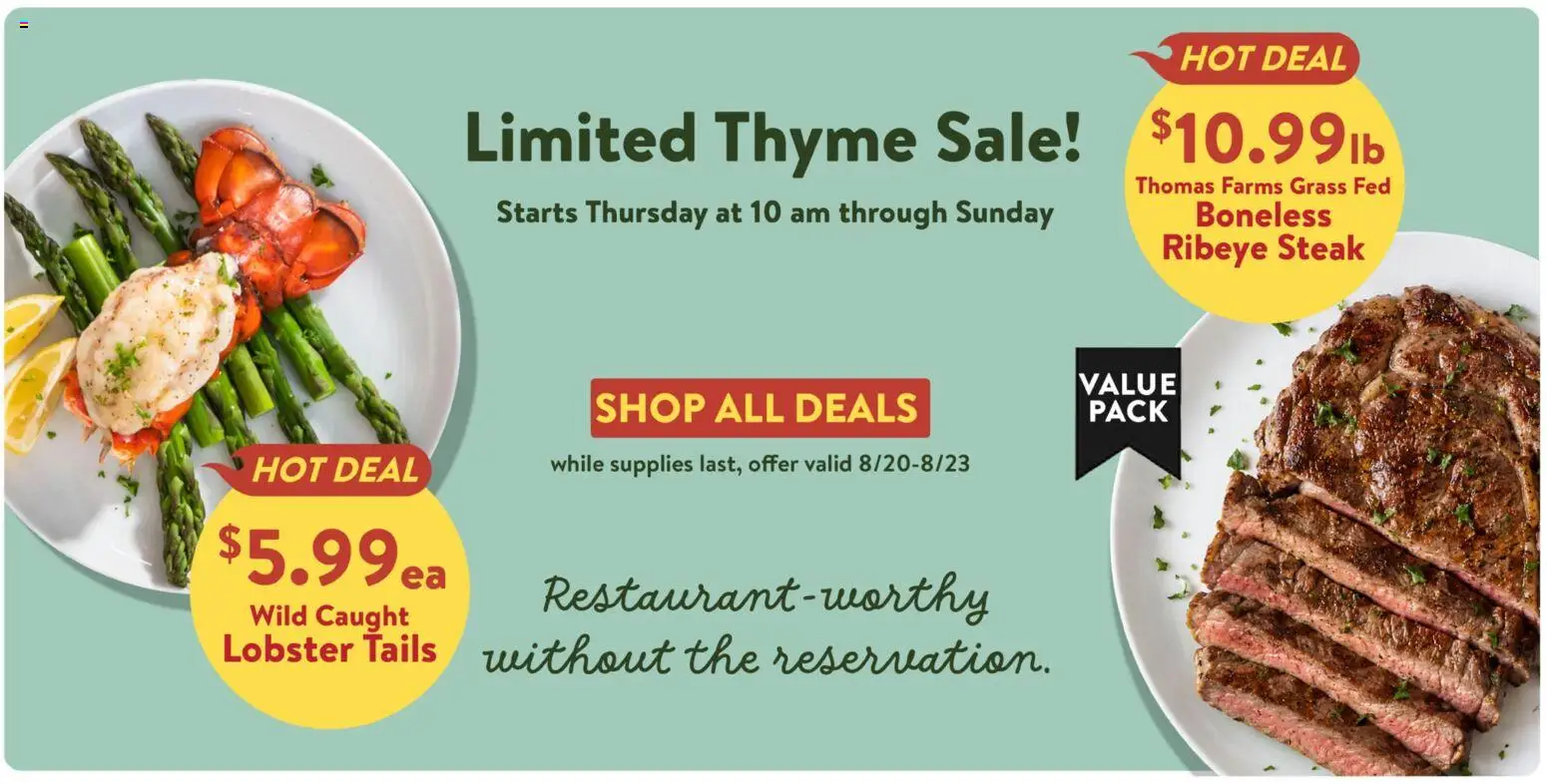 Fresh Thyme Weekly Ad - valid from 08/19/2026 | Page: 1 | Products: Steak