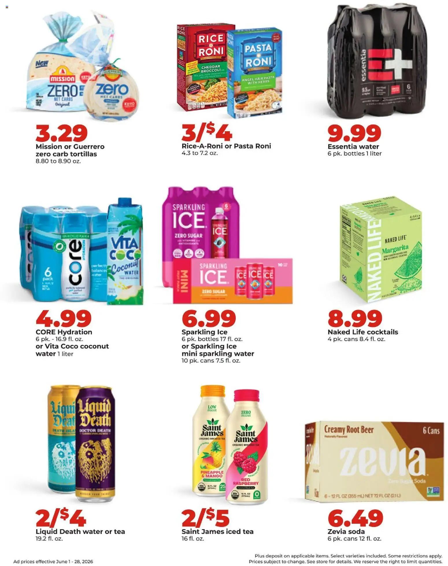 HyVee Monthly Ad - valid from 01.06.2026 | Page: 13 | Products: Tea, Pineapple, Pasta, Raspberry