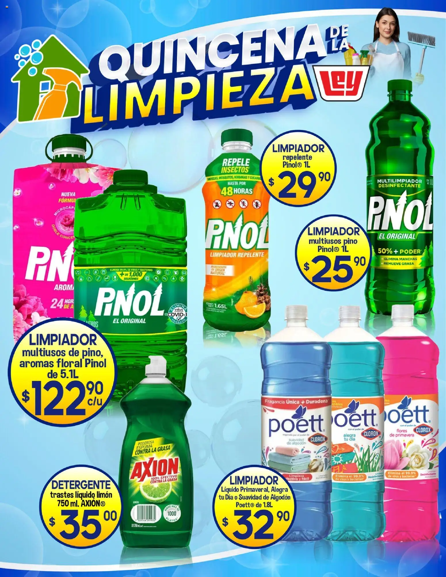 Nuevas ofertas de Casa Ley válidas en toda la República Mexicana desde el 30/06/2026. ¡Encuentra las mejores ofertas en Casa Ley folleto Quincena de la limpieza! | Página: 9 | Productos: Detergente, Limón, Limpiador, Desinfectante