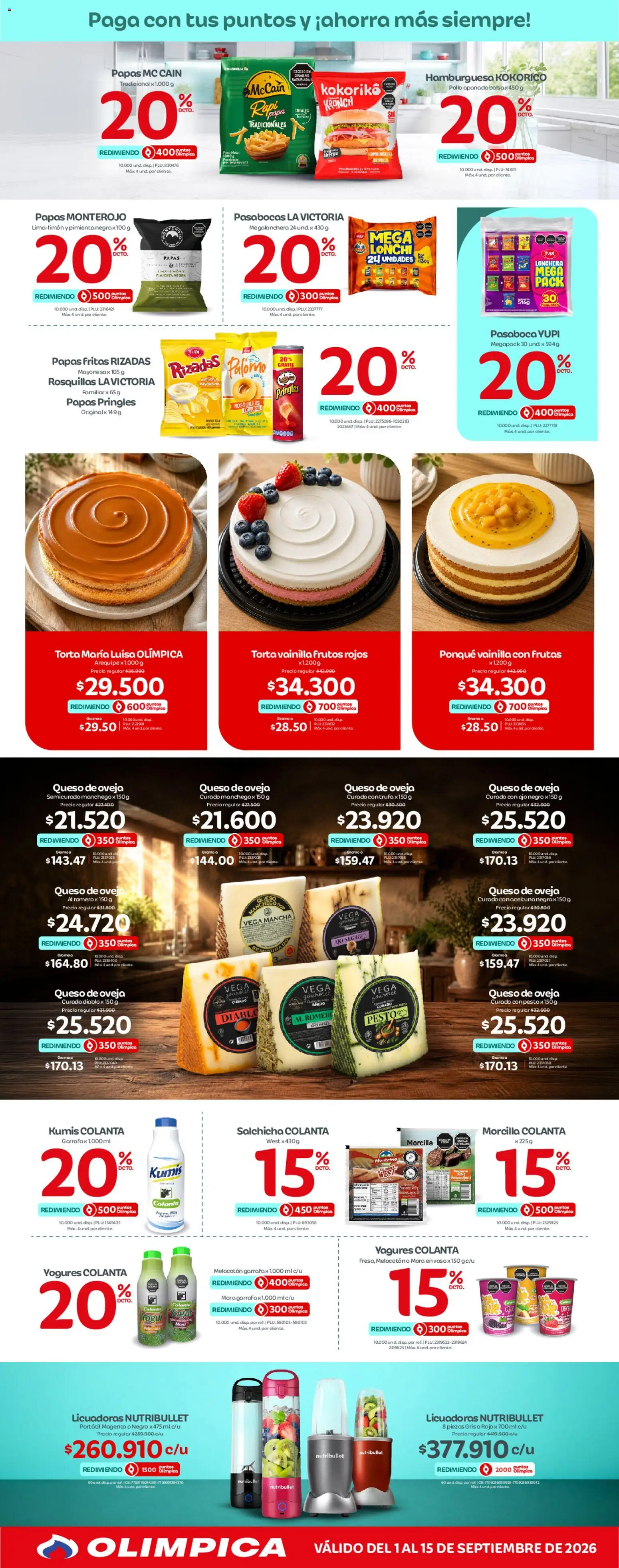 Olímpica revista - valida desde el 01/09/2026 | Página: 2 | Productos: Pollo, Lima, Mora, Yogur