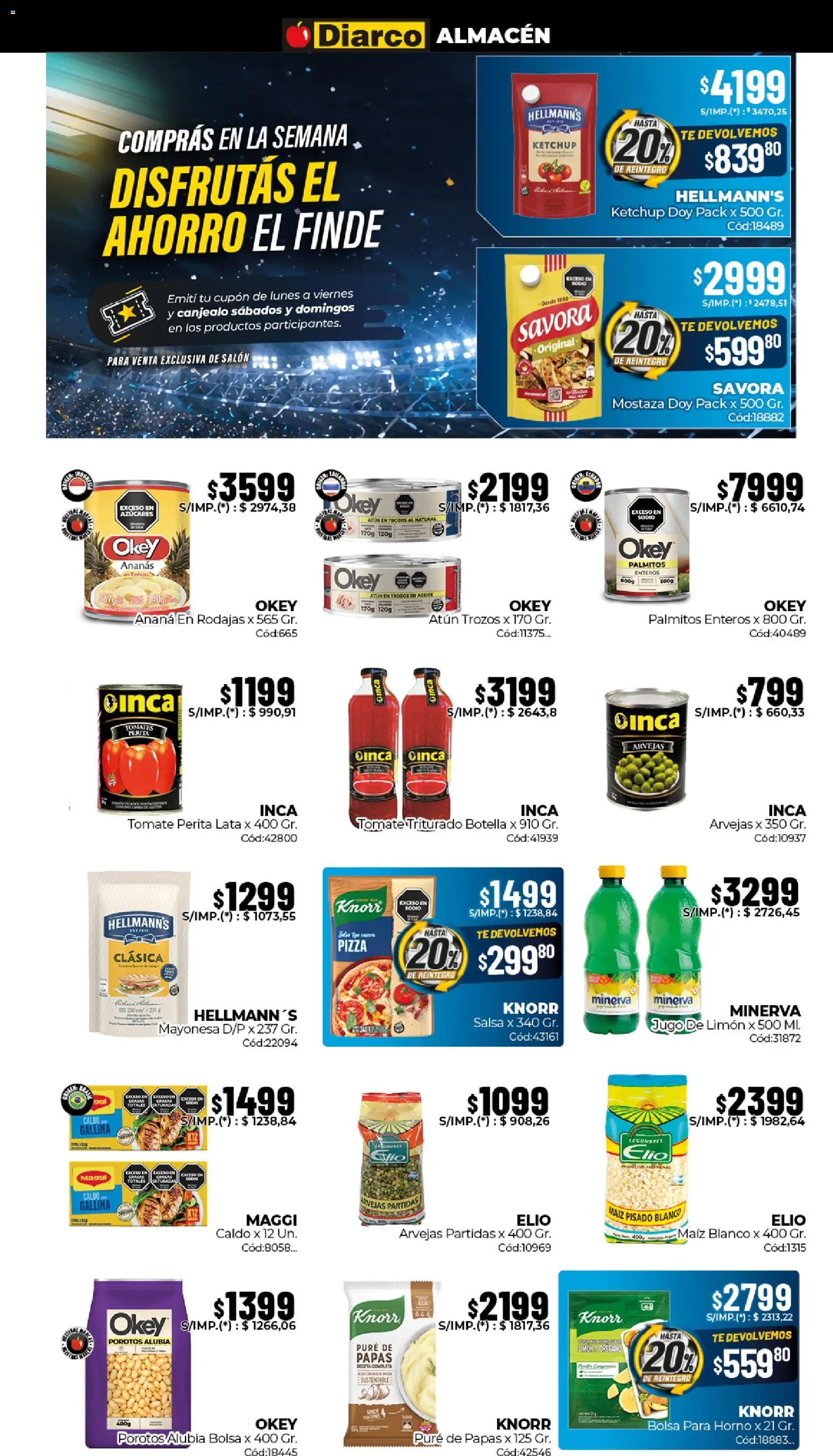 Diarco ofertas │ válido desde el 15.06.2026 | Página: 3 | Productos: Bolsa, Botella, Horno, Jugo