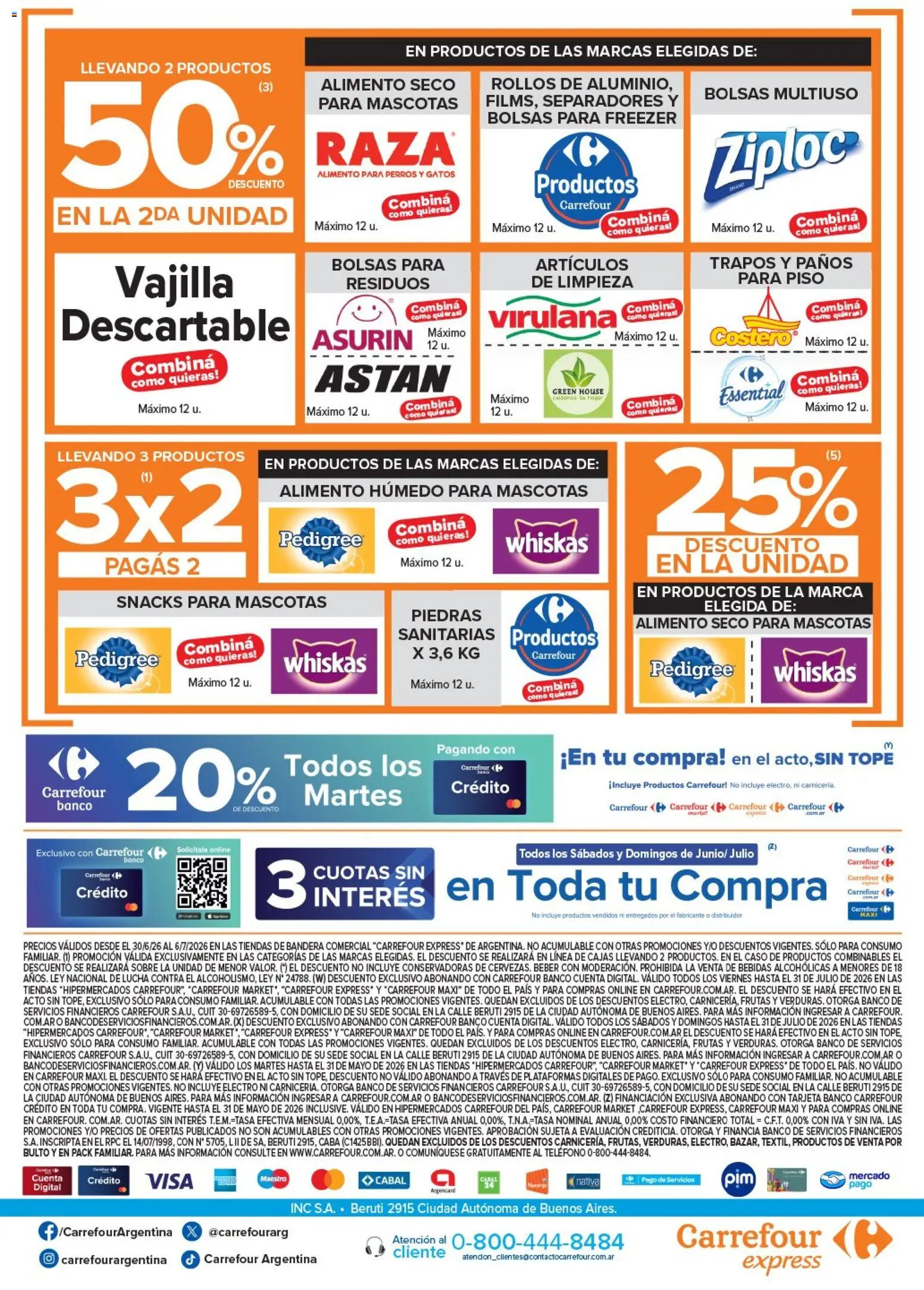 Carrefour - Express │ válido desde el 30/06/2026 | Página: 7 | Productos: Teléfono, Sobre, Freezer