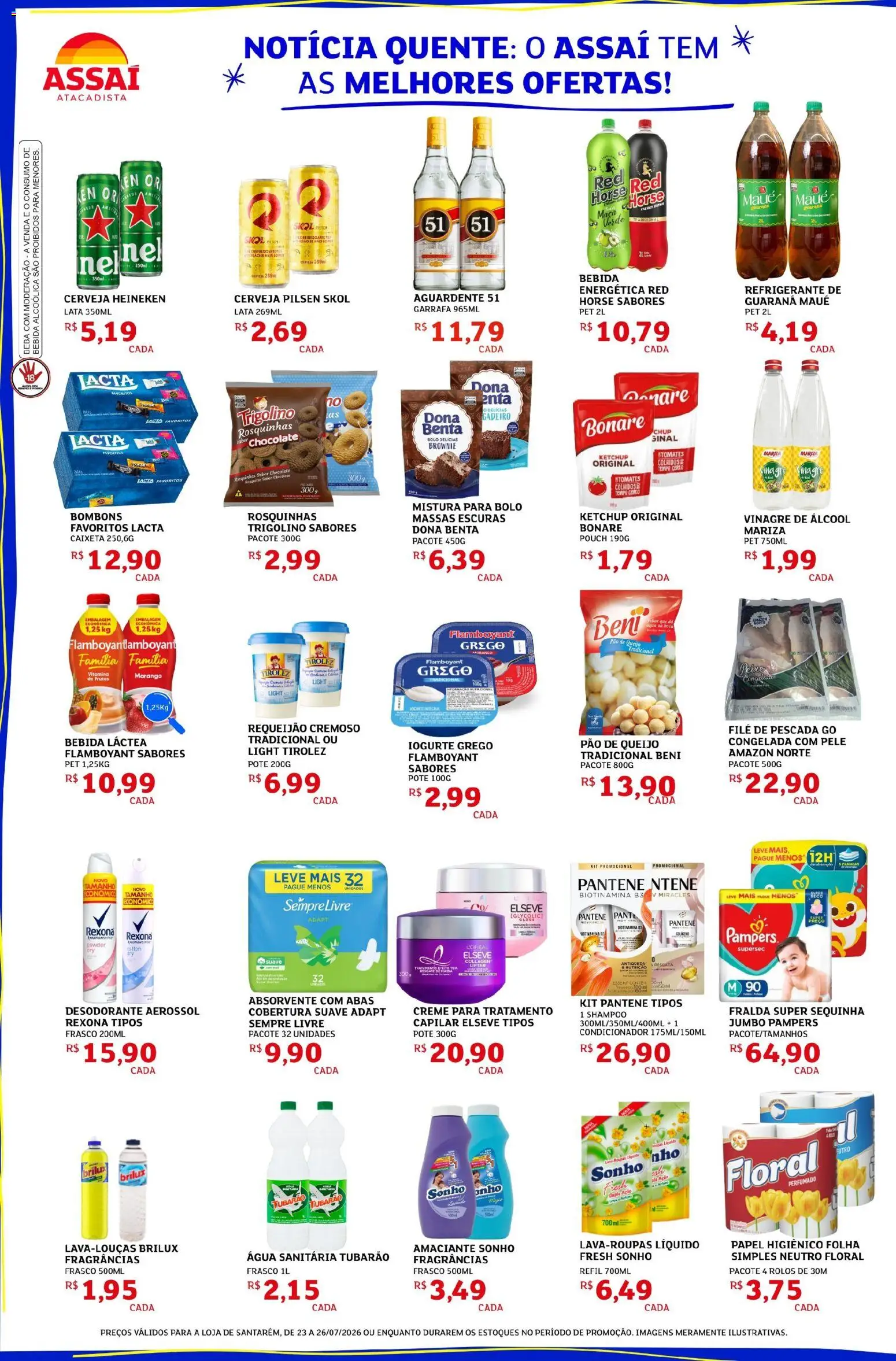 Assaí Atacadista Folheto - válido de 23/07/2026 | Página: 2 | Produtos: Vinagre, Iogurte, Heineken, Refrigerante