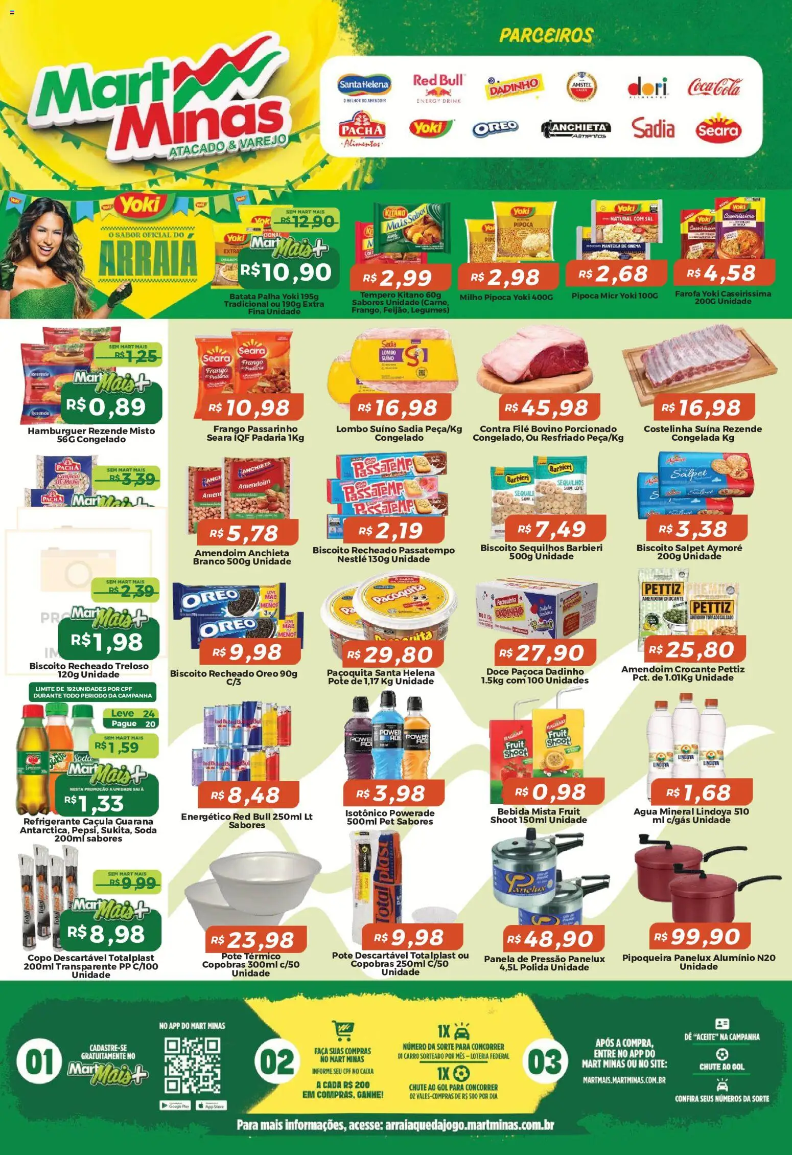 Mart Minas Folheto - válido de 09/07/2026 | Página: 2 | Produtos: Energético, Caixa, Batata palha, Refrigerante