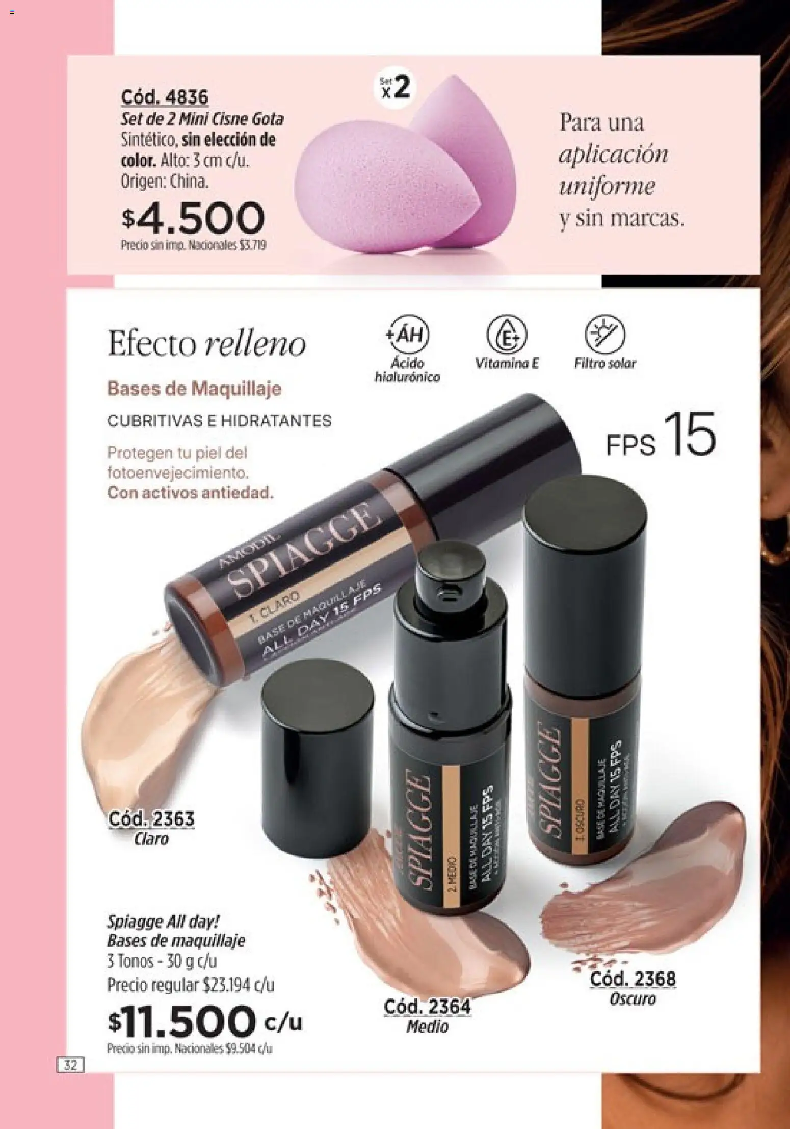 Catálogo Amodil Campaña 15 │ válido desde el 26/08/2026 | Página: 32 | Productos: Base de maquillaje, Maquillaje